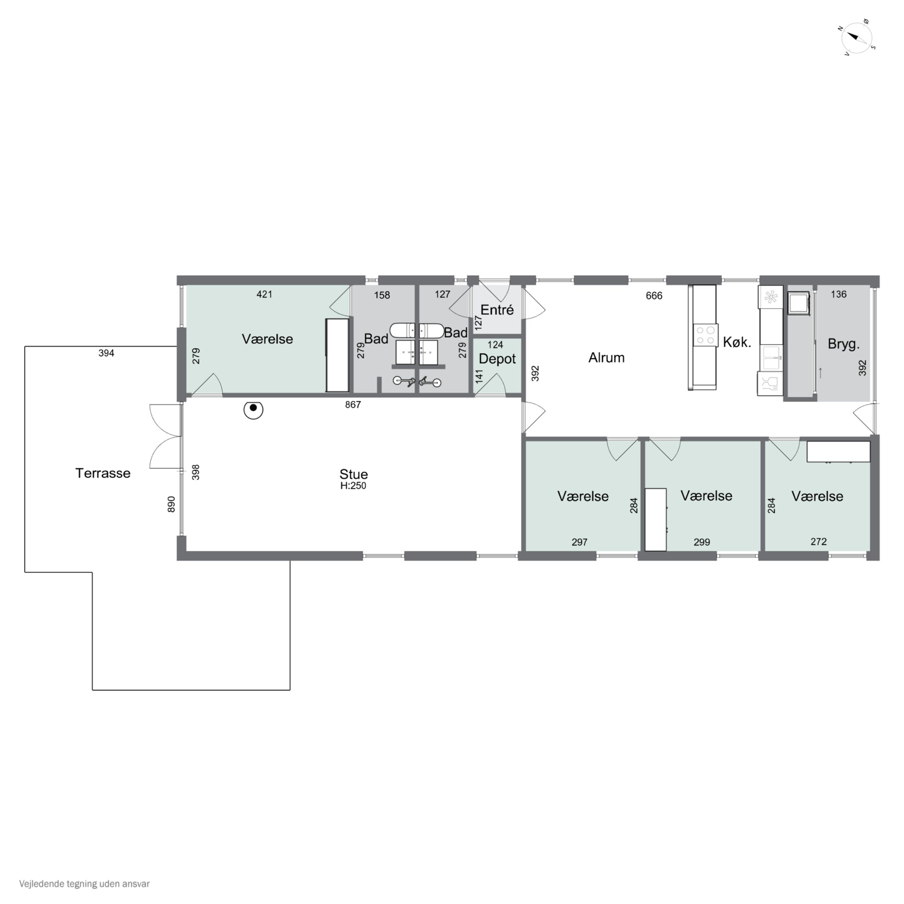 Plantegninger billede af Bjergbakkevej 260, 2600 Glostrup