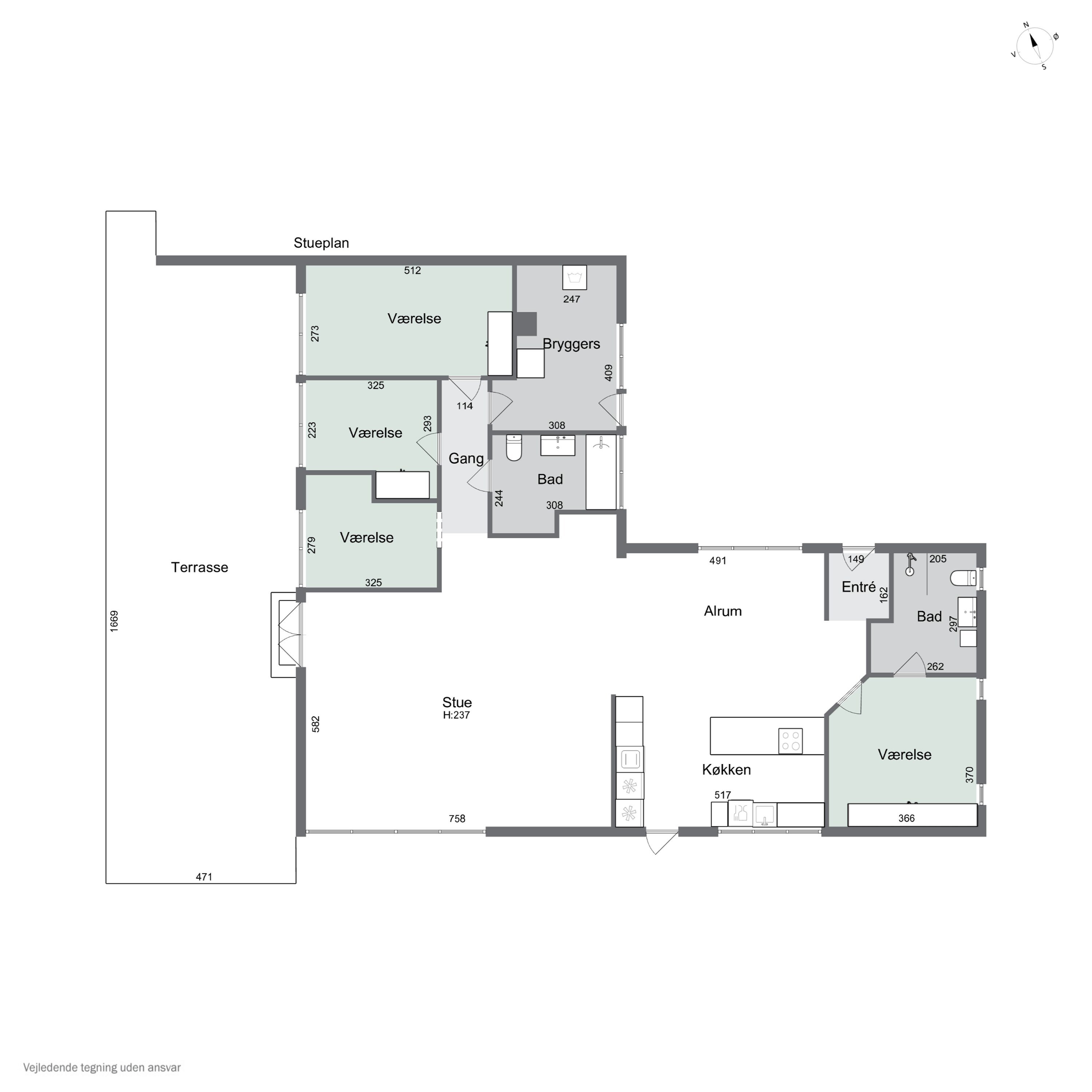 Plantegninger billede af Birkevej 4, Tuse, 4300 Holbæk