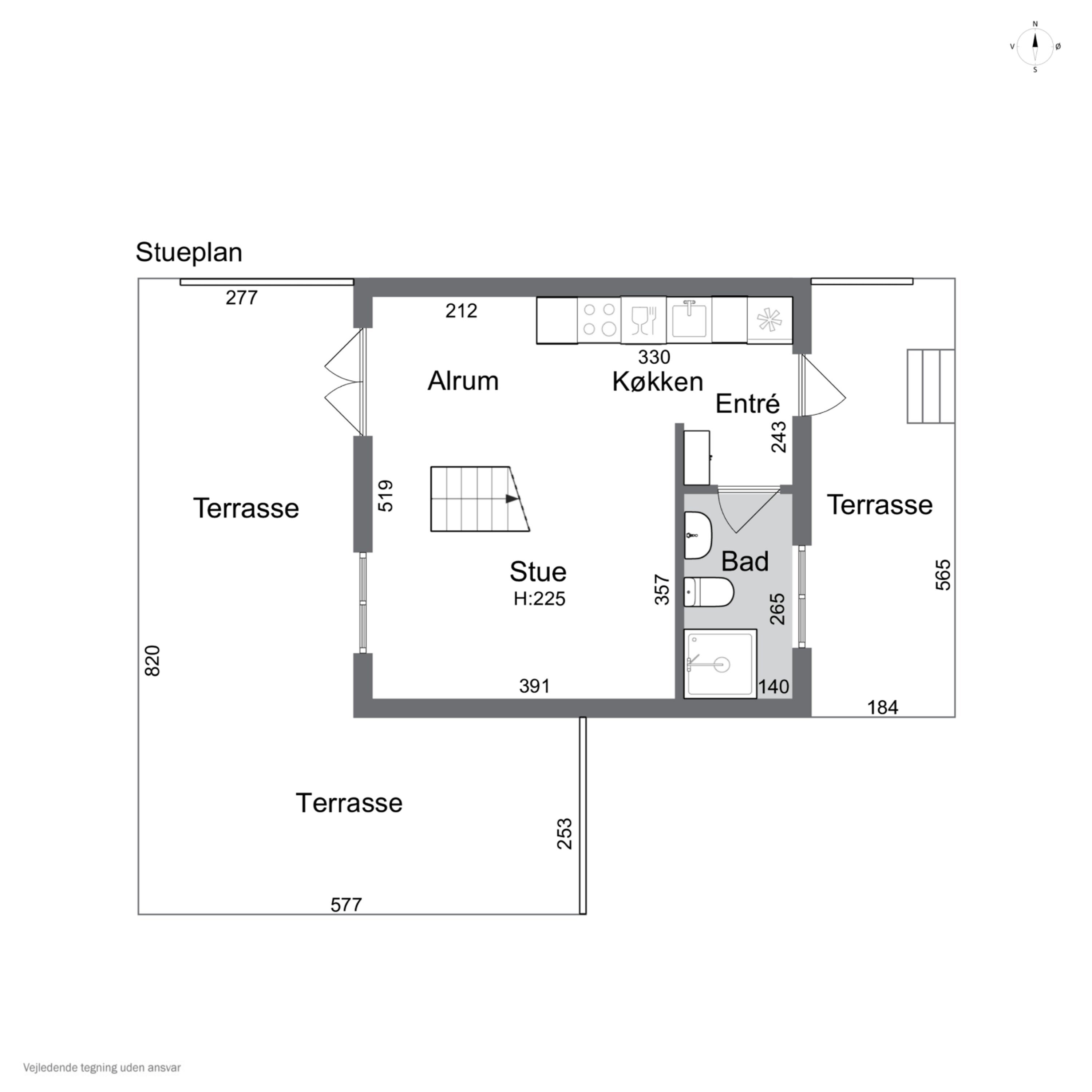 Plantegninger billede af Gudhjem Feriepark 76, 3760 Gudhjem