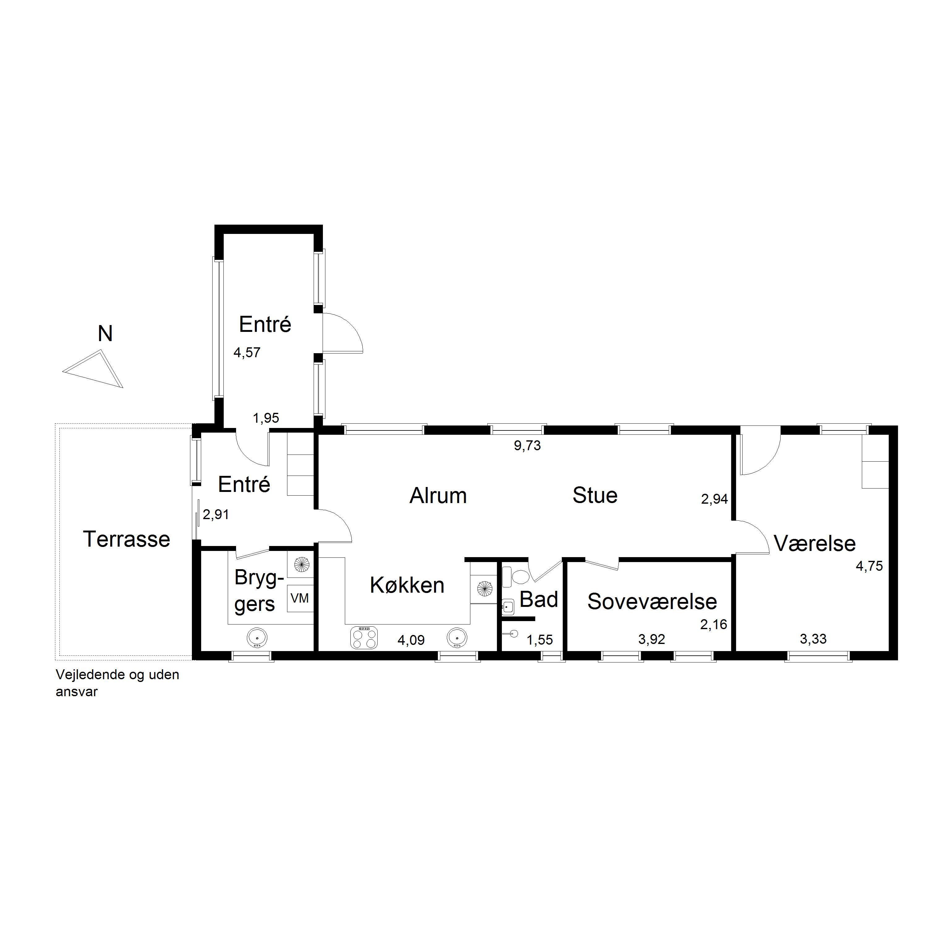 Plantegninger billede af Uggerslevvej 35B, Uggerslev, 5450 Otterup