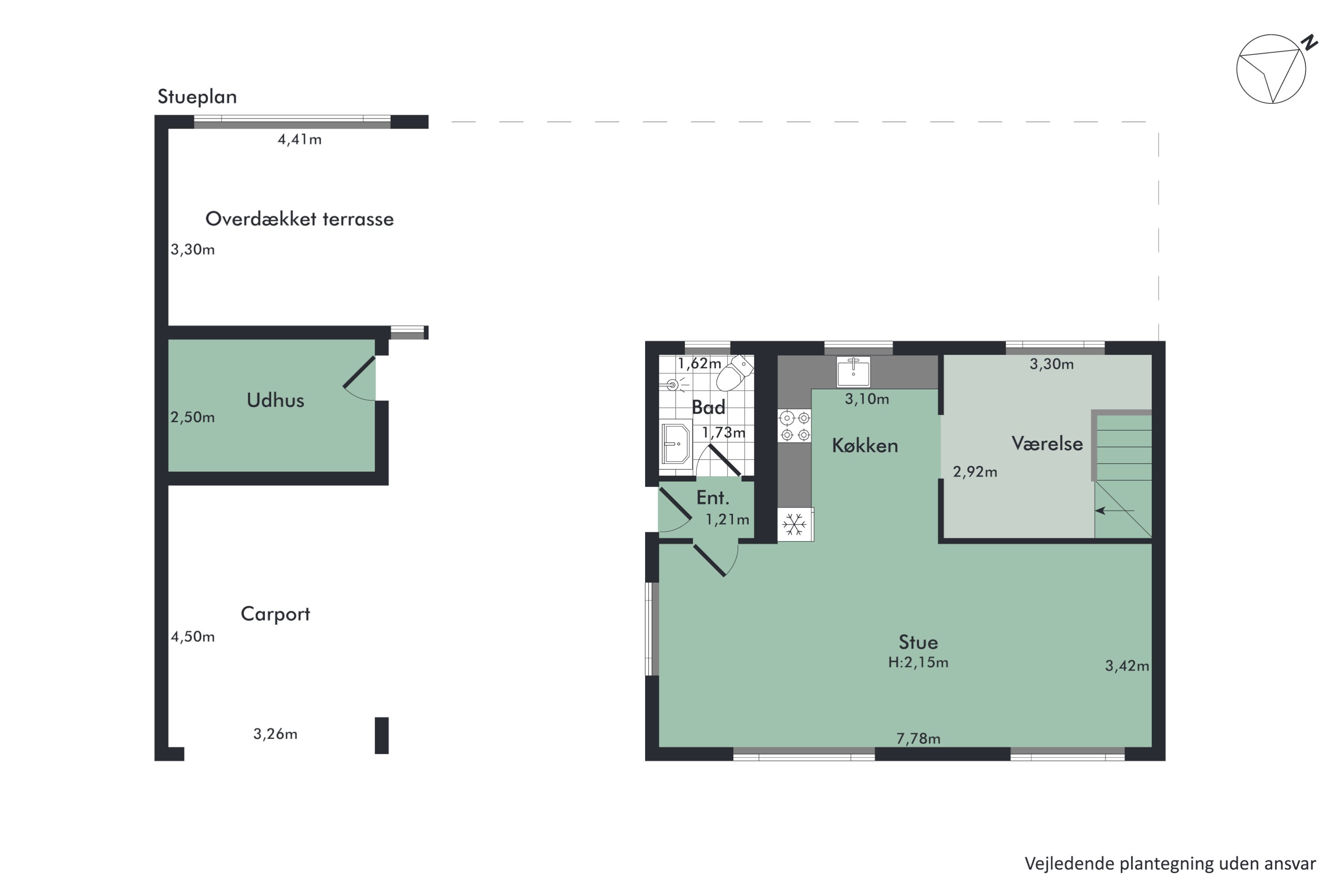 Plantegninger billede af Vibevej 3, 9610 Nørager