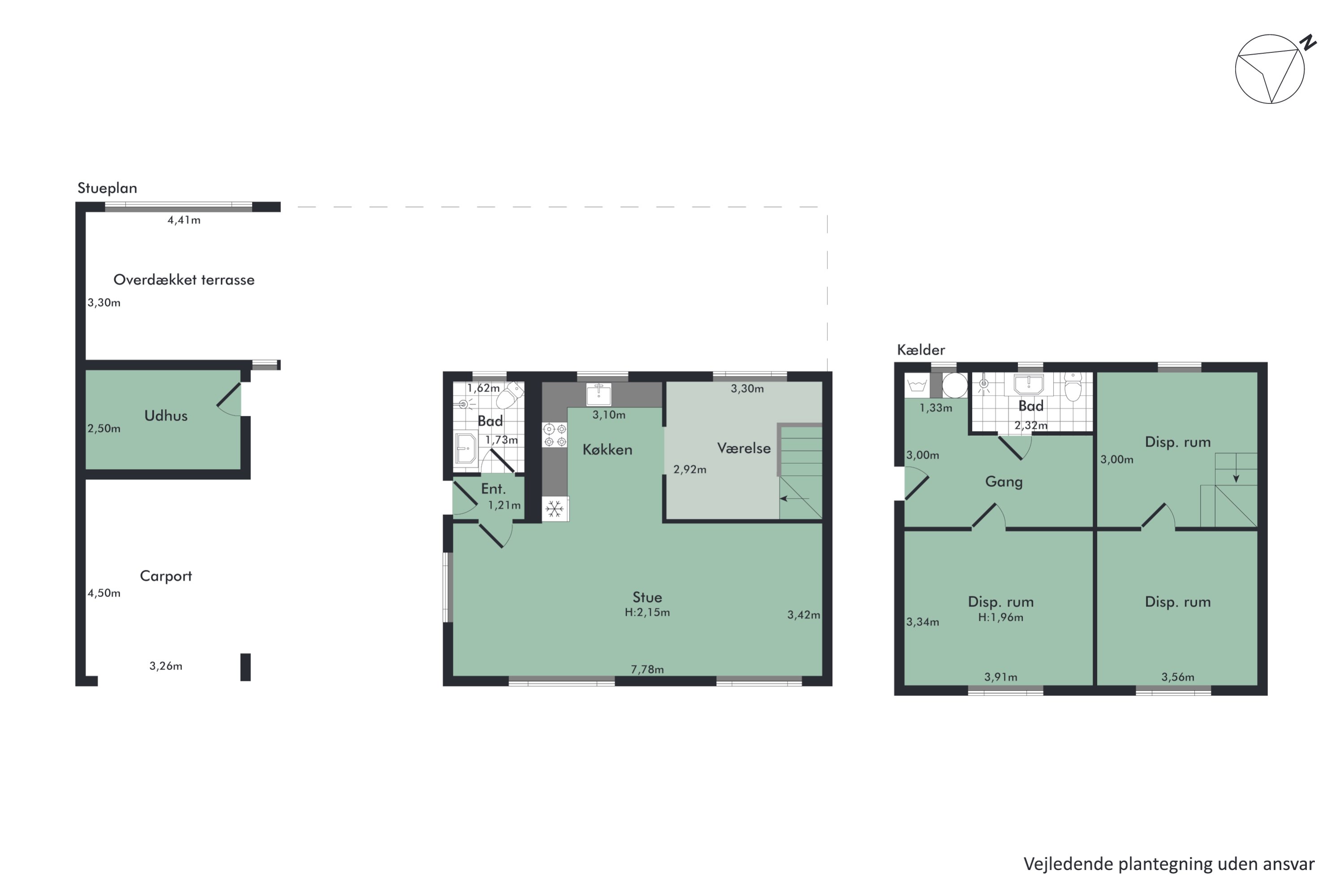 Plantegninger billede af Vibevej 3, 9610 Nørager