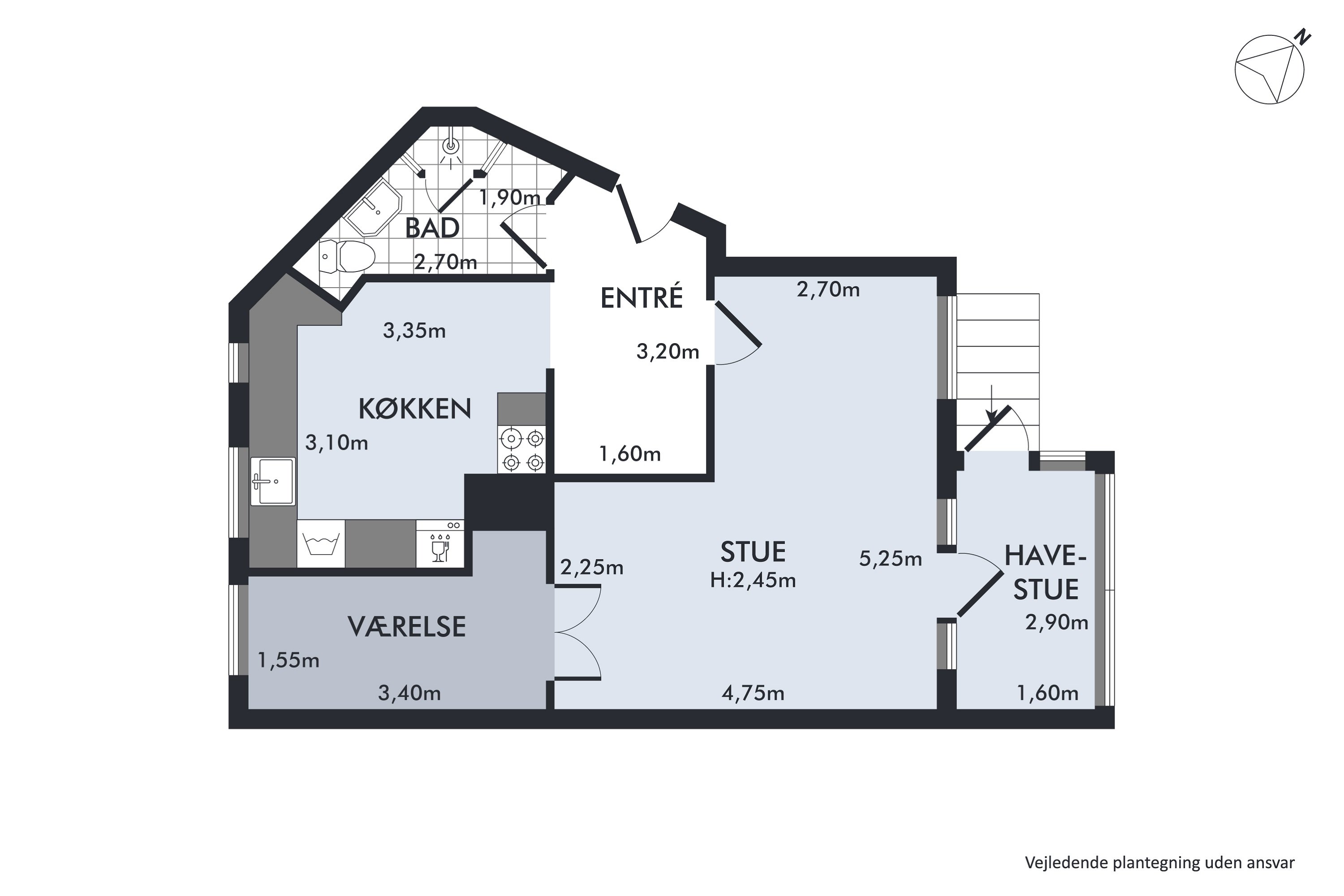 Plantegninger billede af Strynøgade 4, st.. tv., 2100 København Ø