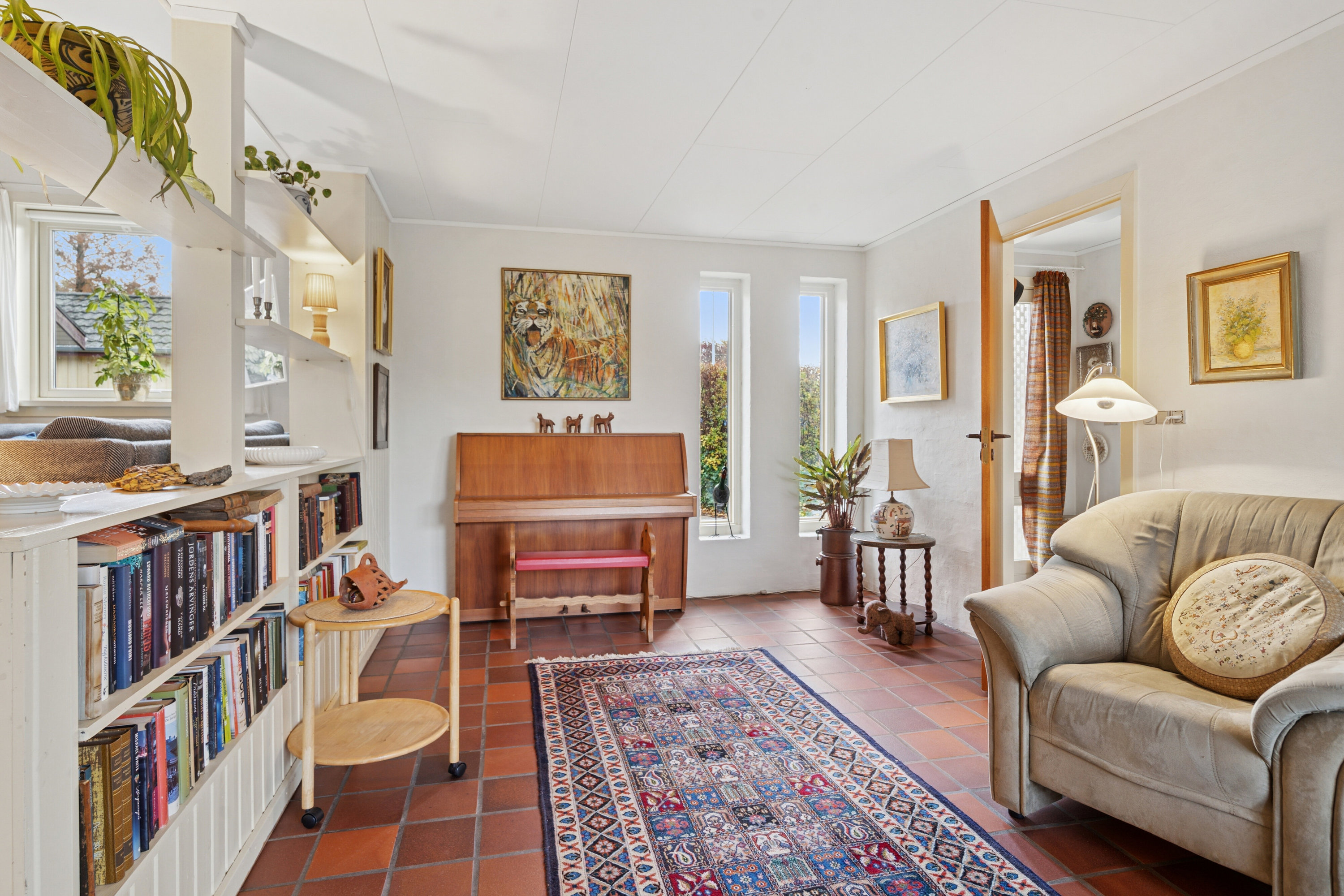 Fremhævet stue billede i fuldskærmstilstand. Billede af Ølunden 9, 5330 Munkebo