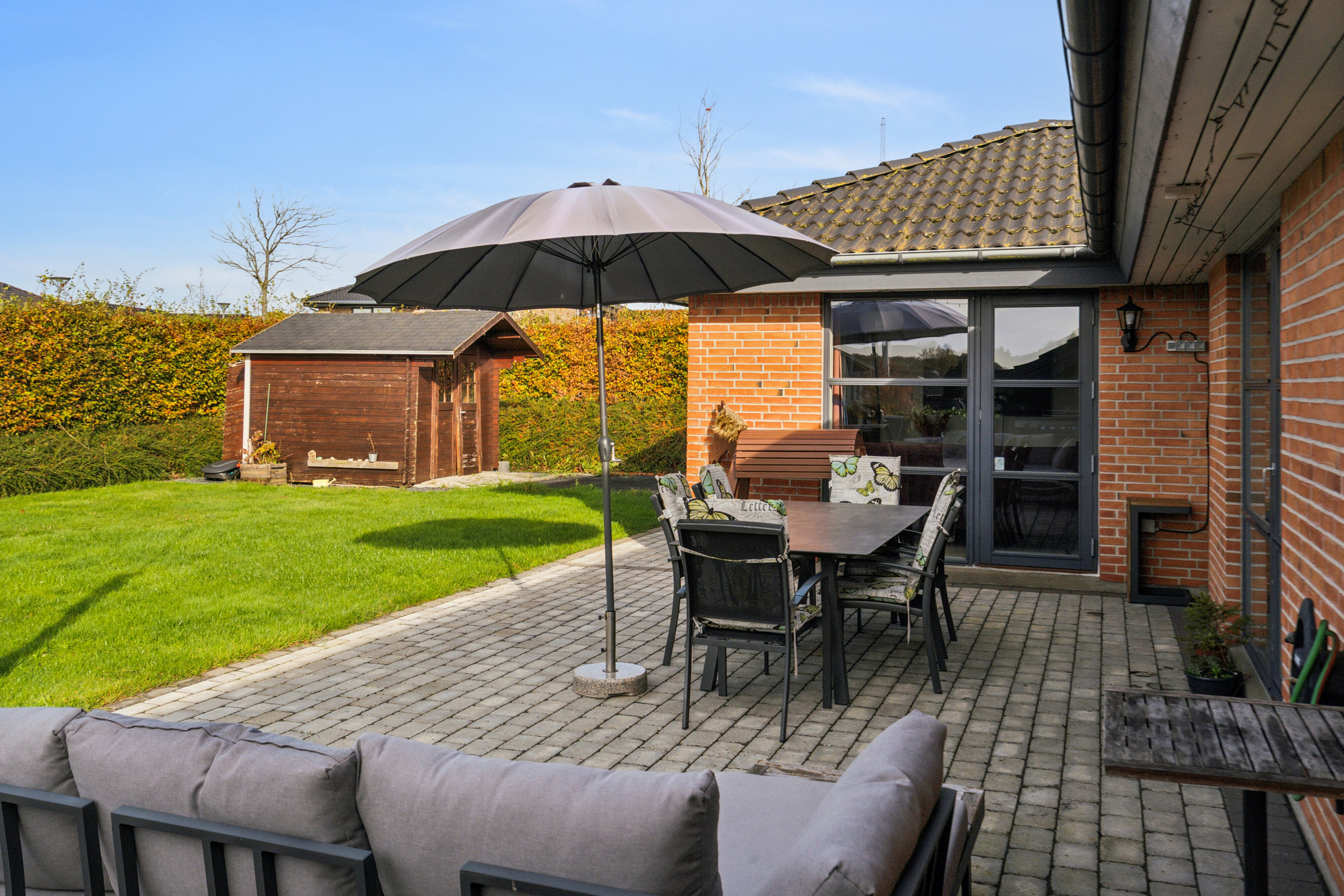 Fremhævet terrasse billede i fuldskærmstilstand. Billede af Midtkobbel 42, Kollund, 6340 Kruså