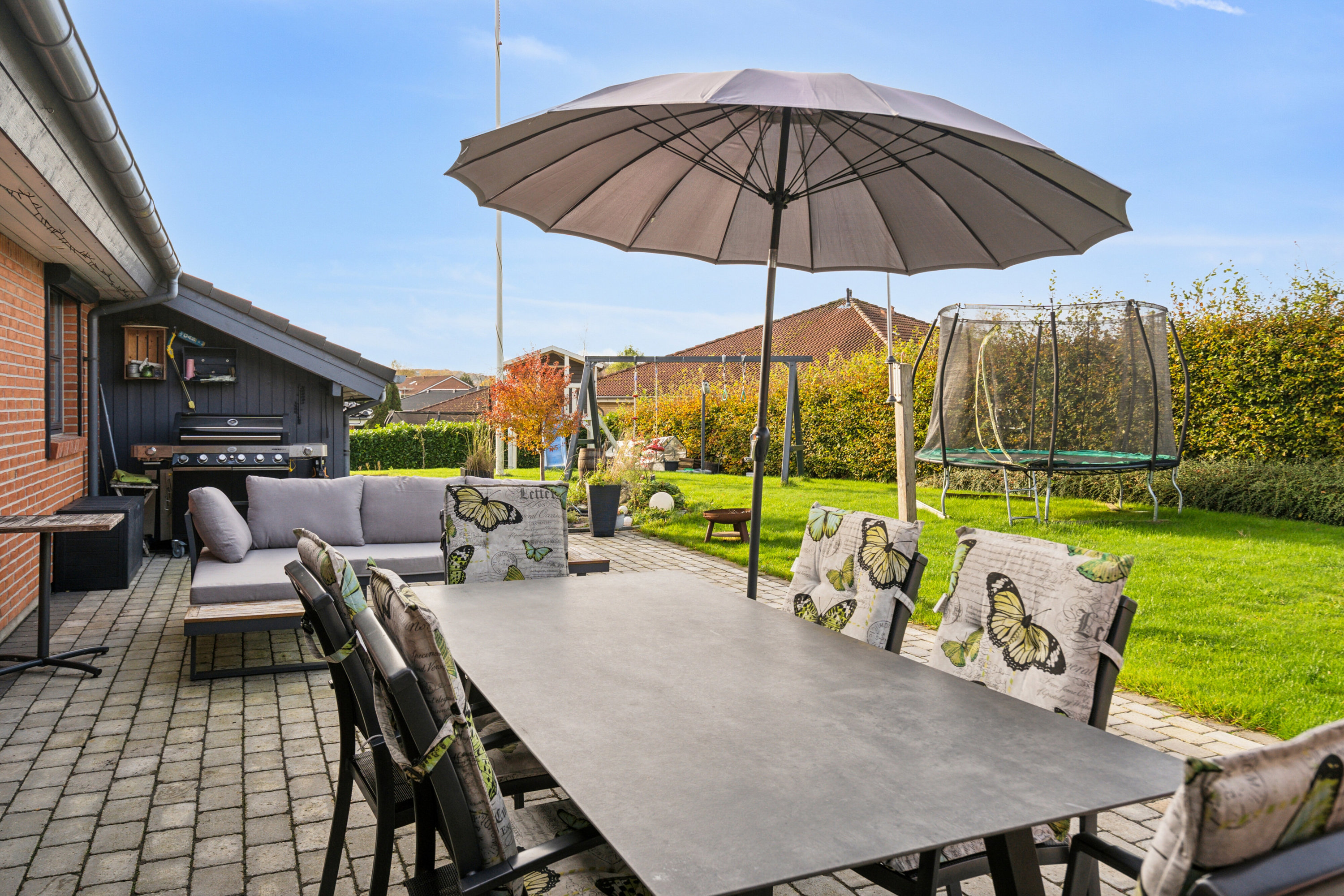 Fremhævet terrasse billede i fuldskærmstilstand. Billede af Midtkobbel 42, Kollund, 6340 Kruså