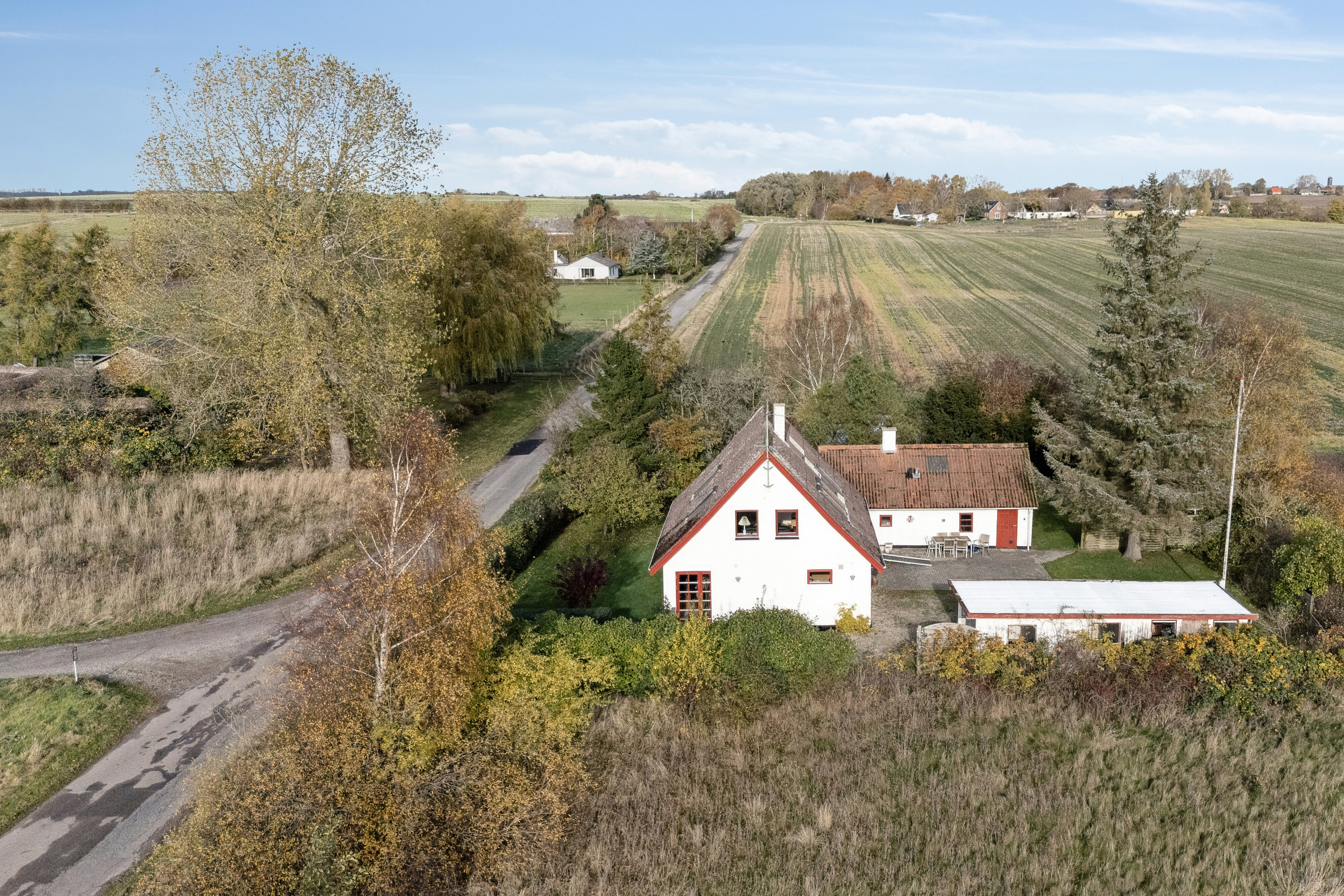 Fremhævet luftfoto billede i fuldskærmstilstand. Billede af Gudmindrup Mosevej 1, Gudmindrup, 4573 Højby