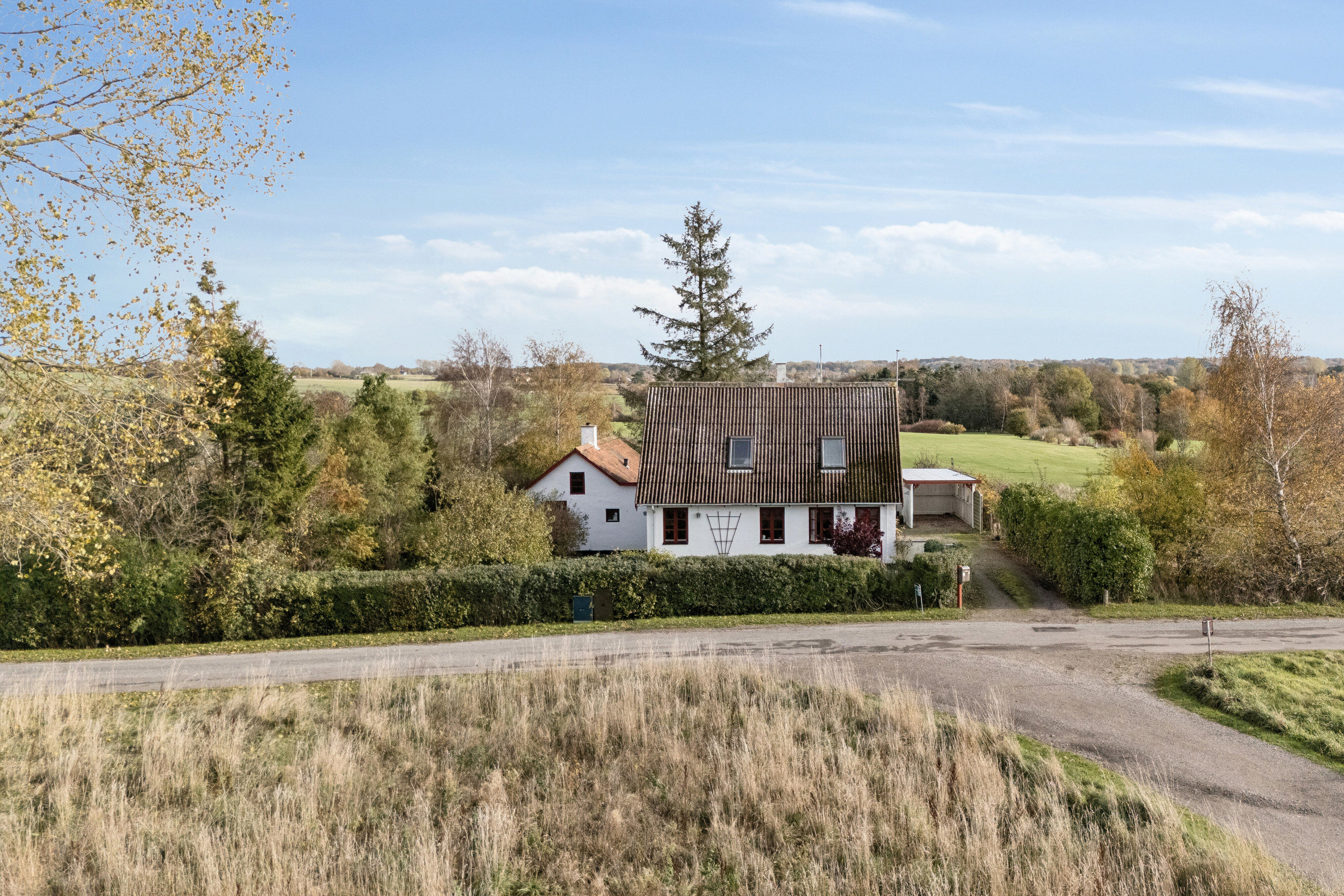 Fremhævet luftfoto billede i fuldskærmstilstand. Billede af Gudmindrup Mosevej 1, Gudmindrup, 4573 Højby