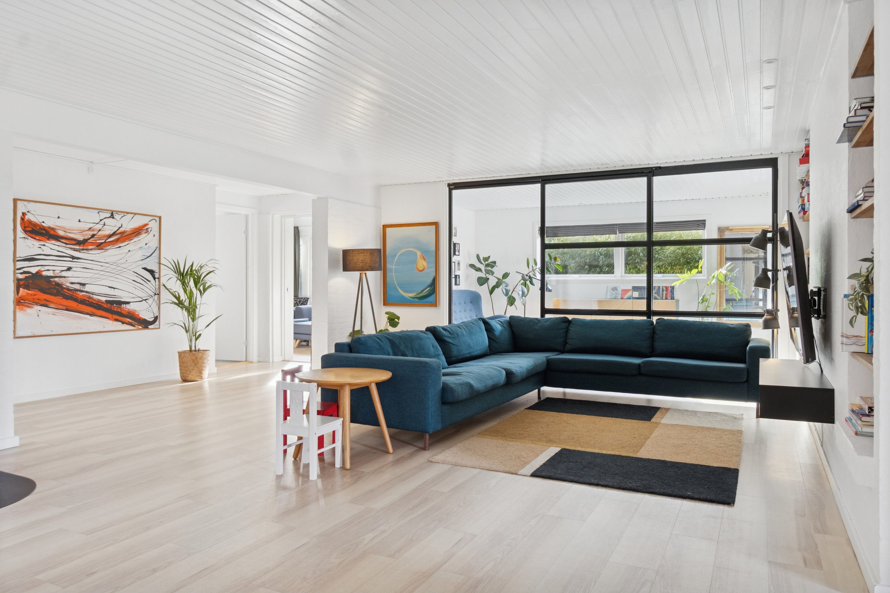 Fremhævet stue billede i fuldskærmstilstand. Billede af Obovej 6, 4200 Slagelse