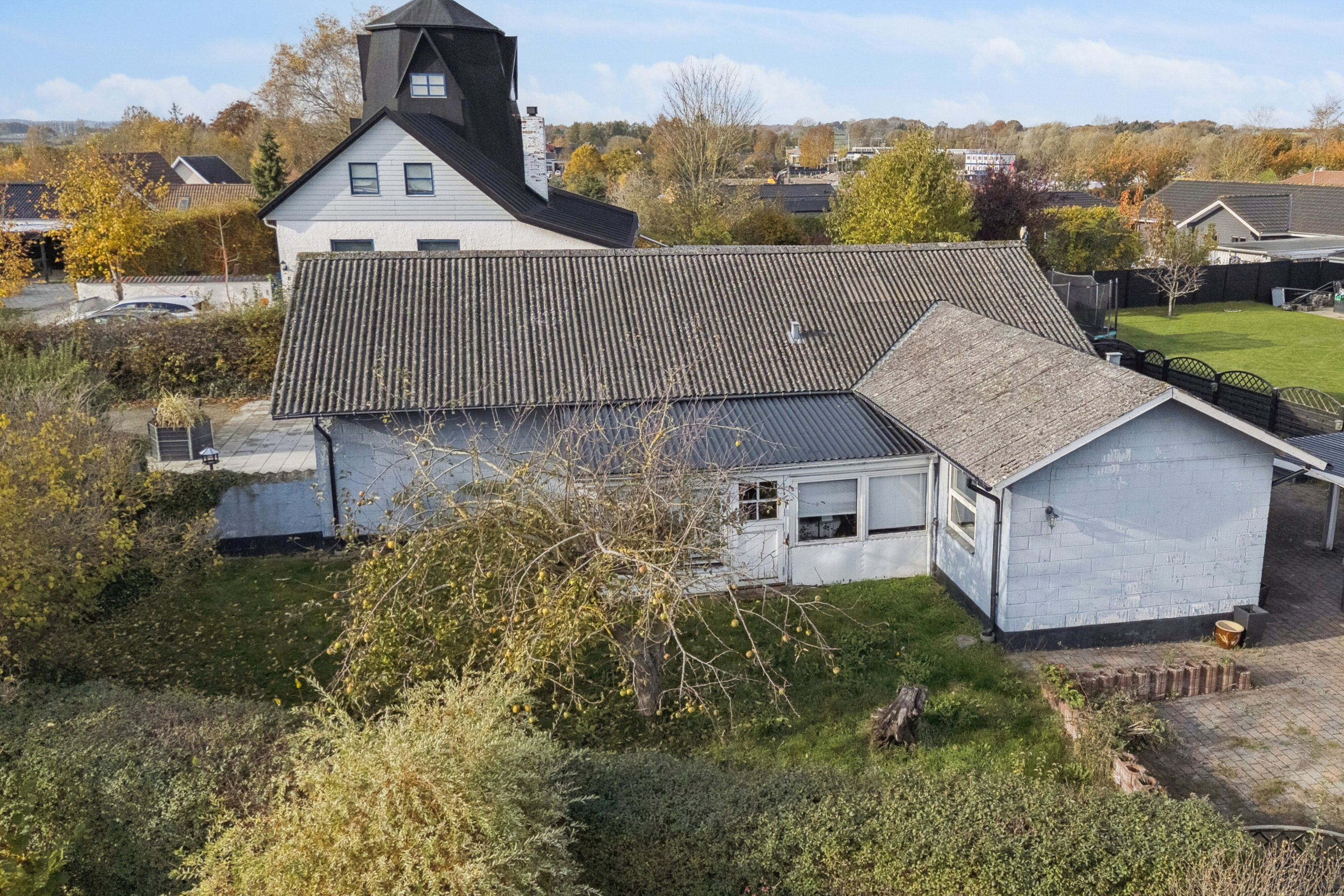Fremhævet luftfoto billede i fuldskærmstilstand. Billede af Bogensevej 379, Næsbyhoved-Broby, 5270 Odense N