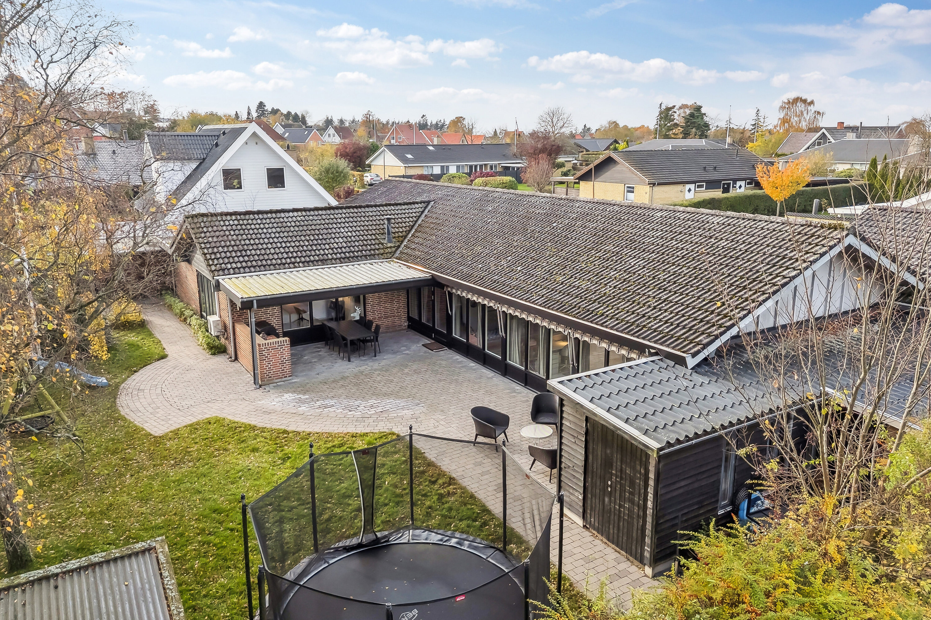 Fremhævet luftfoto billede i fuldskærmstilstand. Billede af Obovej 6, 4200 Slagelse