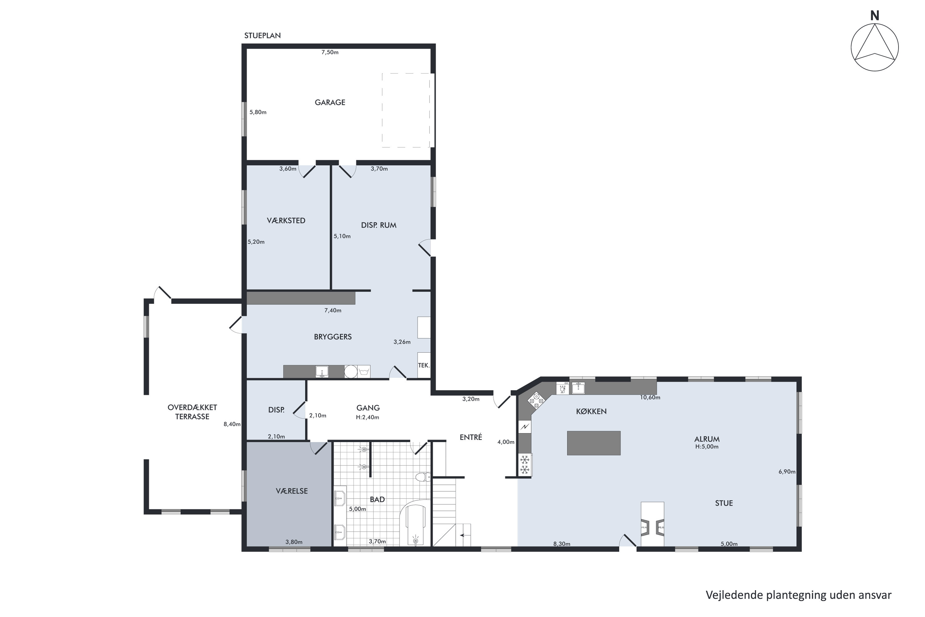 Plantegninger billede af Allingdamvej 100, Asdal, 9850 Hirtshals