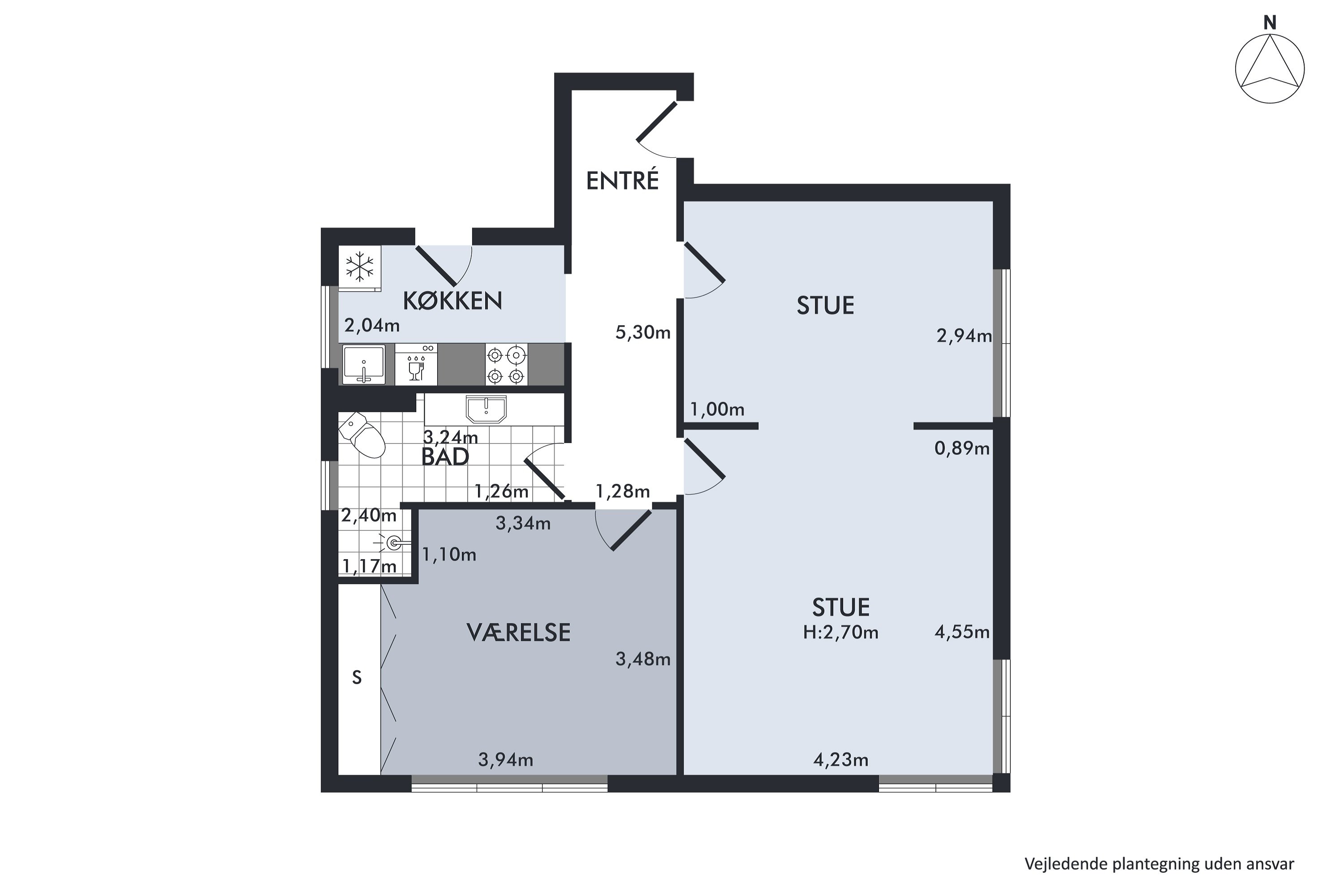 Plantegninger billede af Vestre Ringgade 41, 1. tv., 8000 Aarhus C