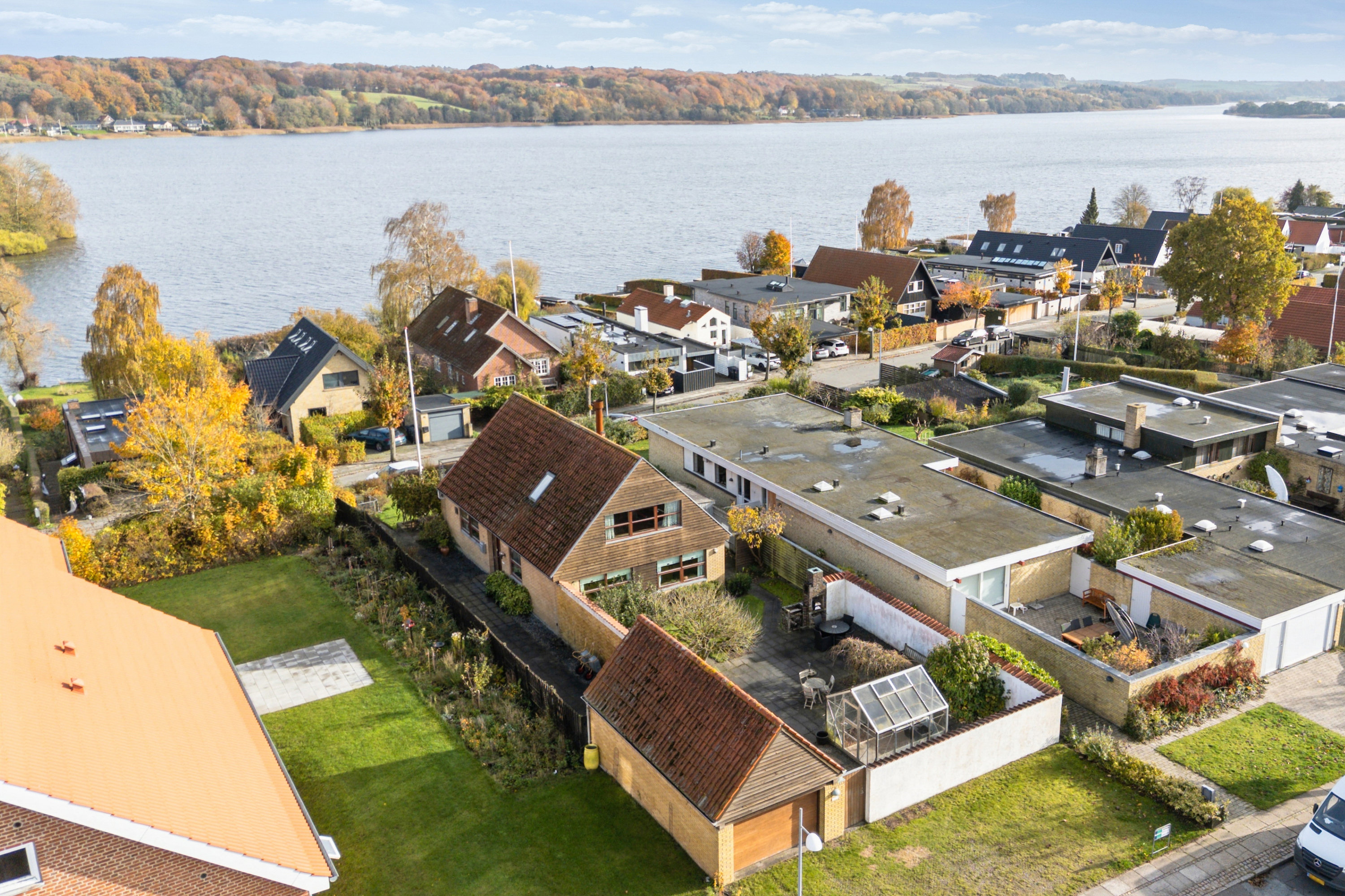 Fremhævet luftfoto billede i fuldskærmstilstand. Billede af Alleen 14, 8660 Skanderborg