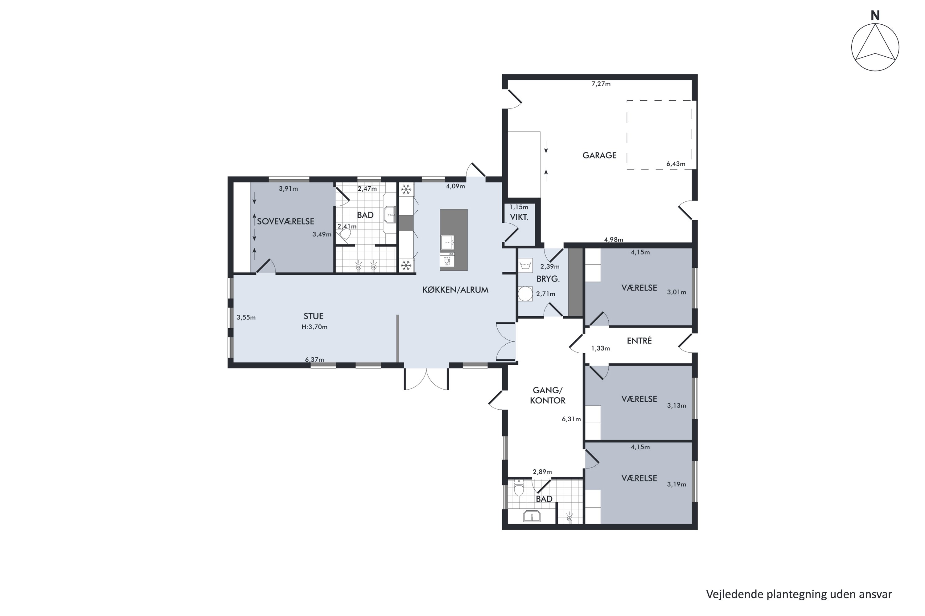 Plantegninger billede af Allingdamvej 26, Åbyen, 9850 Hirtshals
