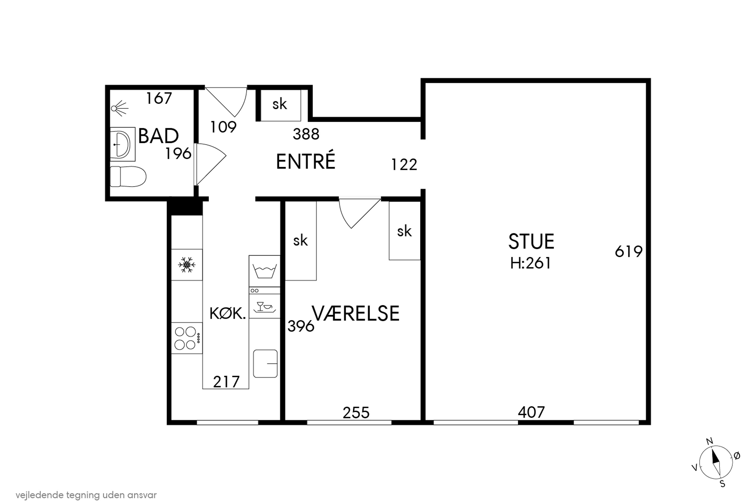 Plantegninger billede af Dronningens Tværgade 37, 5. 5., 1302 København K