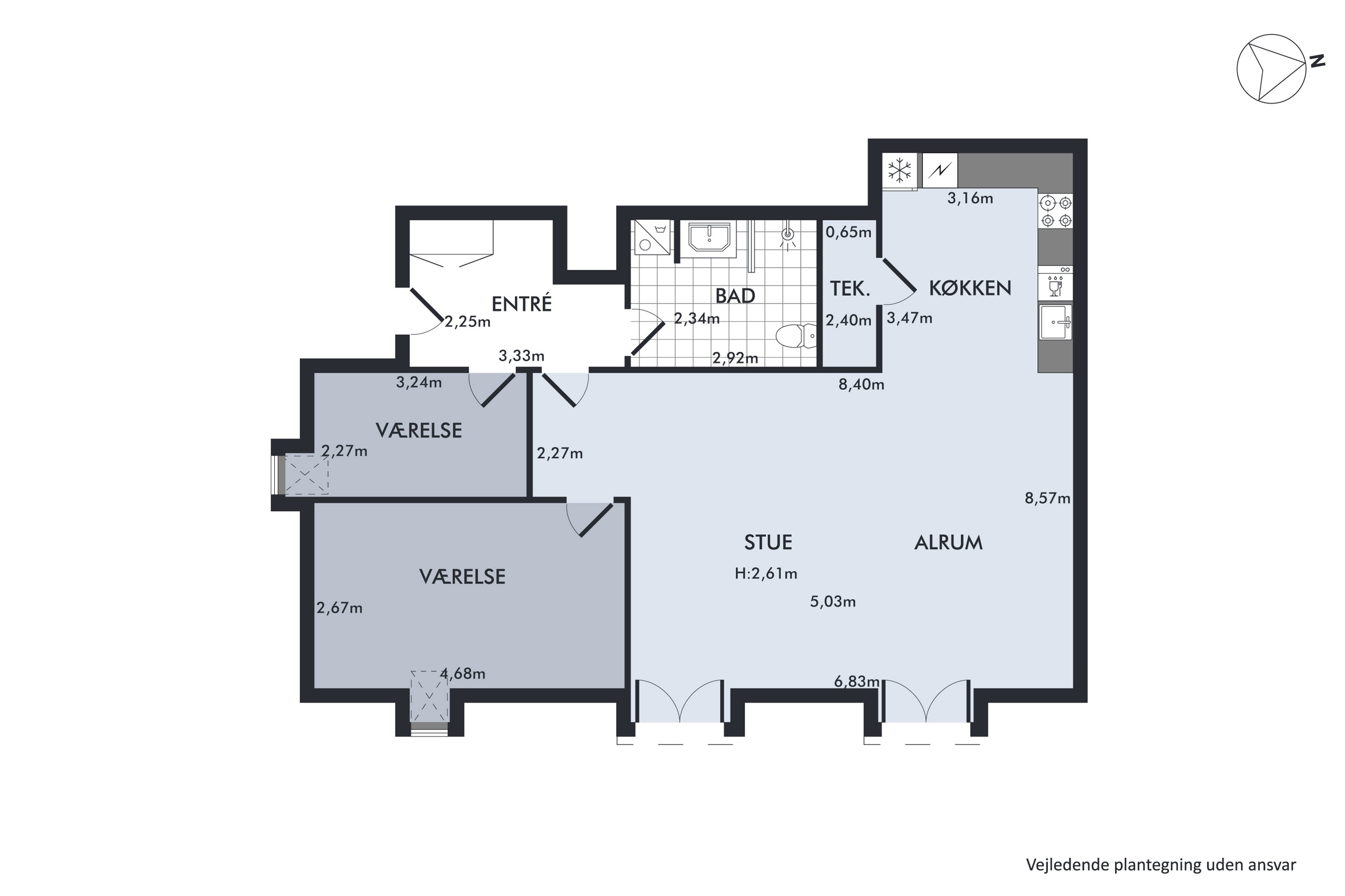 Plantegninger billede af Norsvej 1, 3. 4., 1916 Frederiksberg C