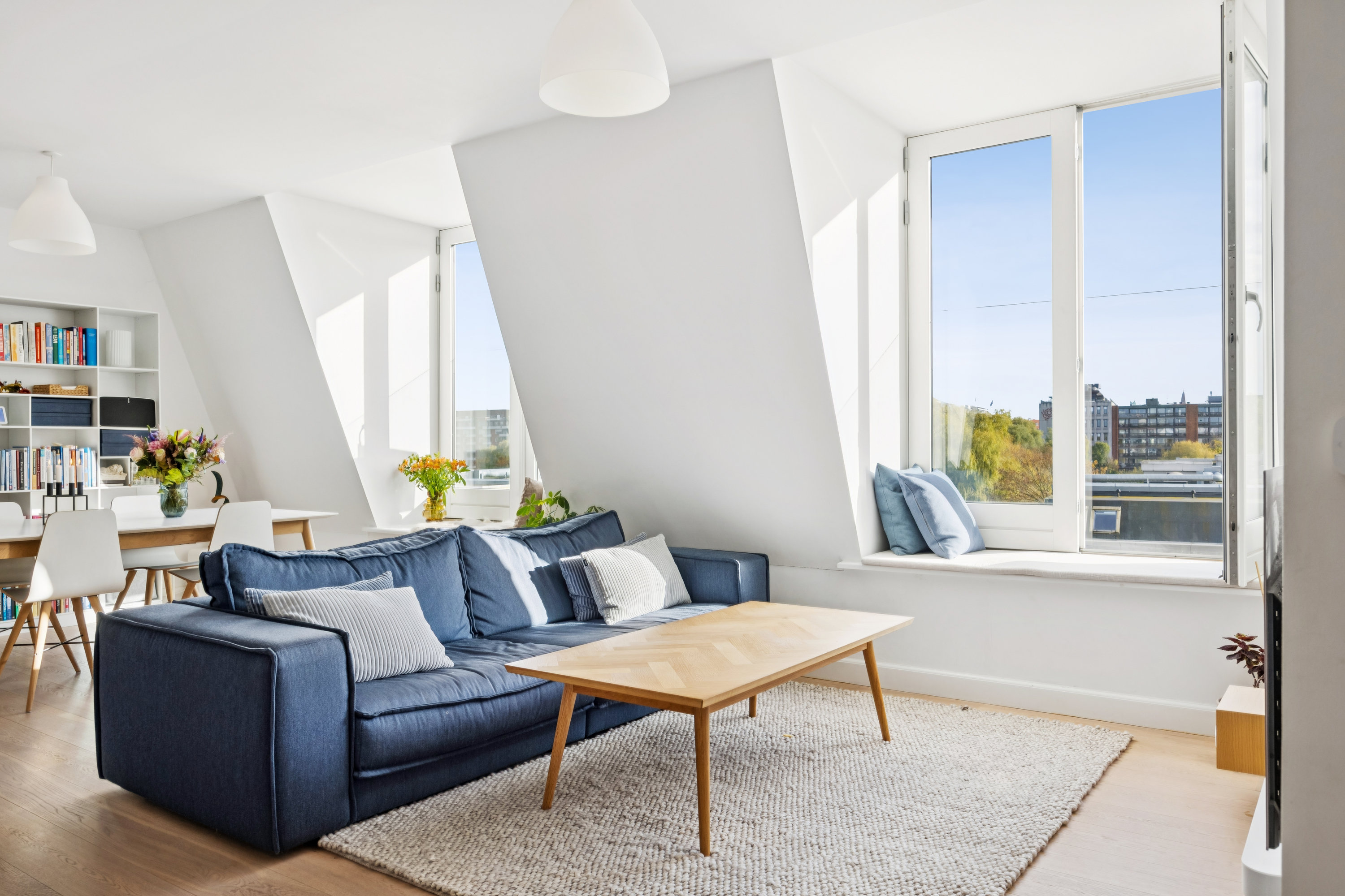 Fremhævet stue billede i fuldskærmstilstand. Billede af Norsvej 1, 3. 4., 1916 Frederiksberg C