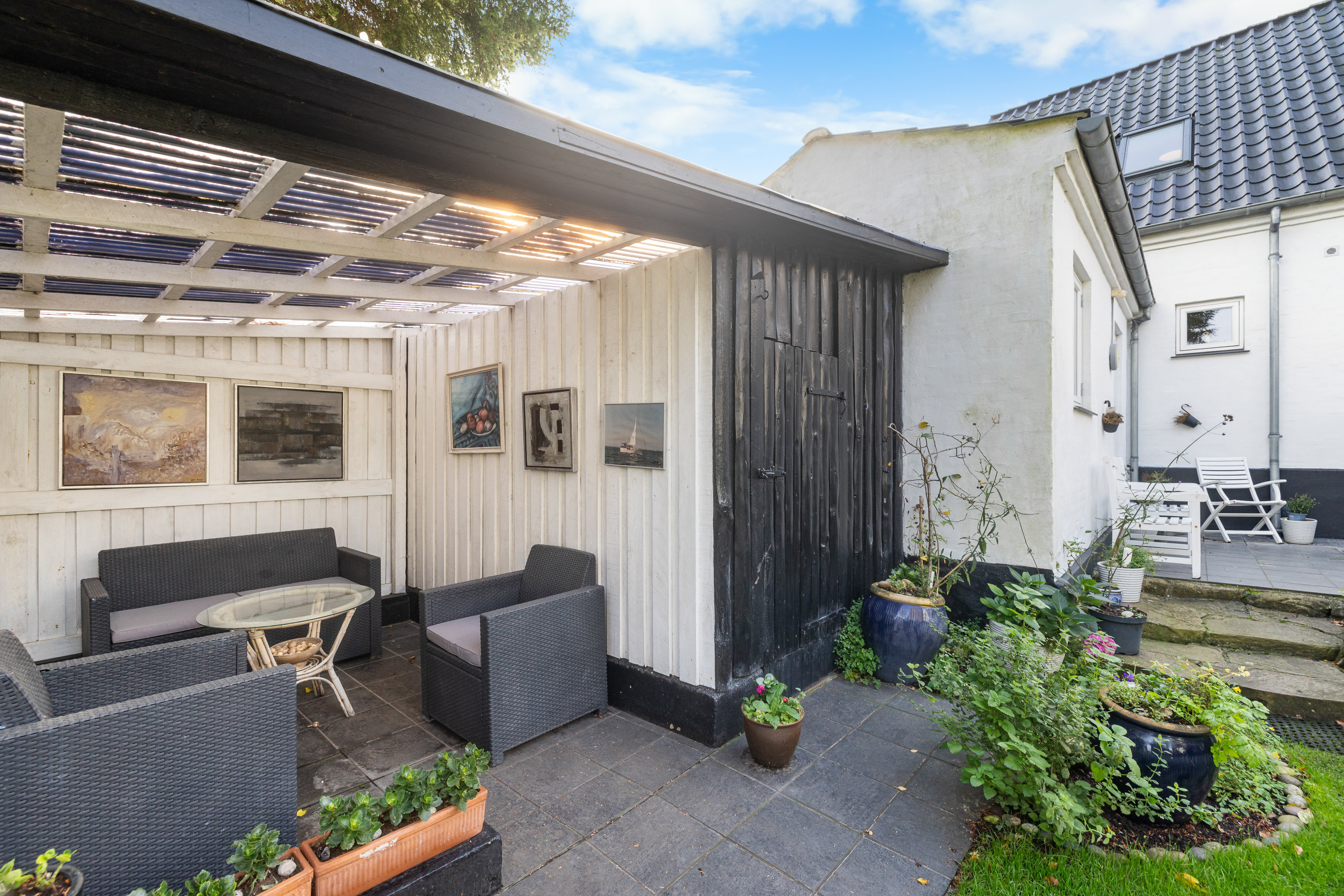 Fremhævet overdækket terrasse billede i fuldskærmstilstand. Billede af Assensvej 46, 5600 Faaborg