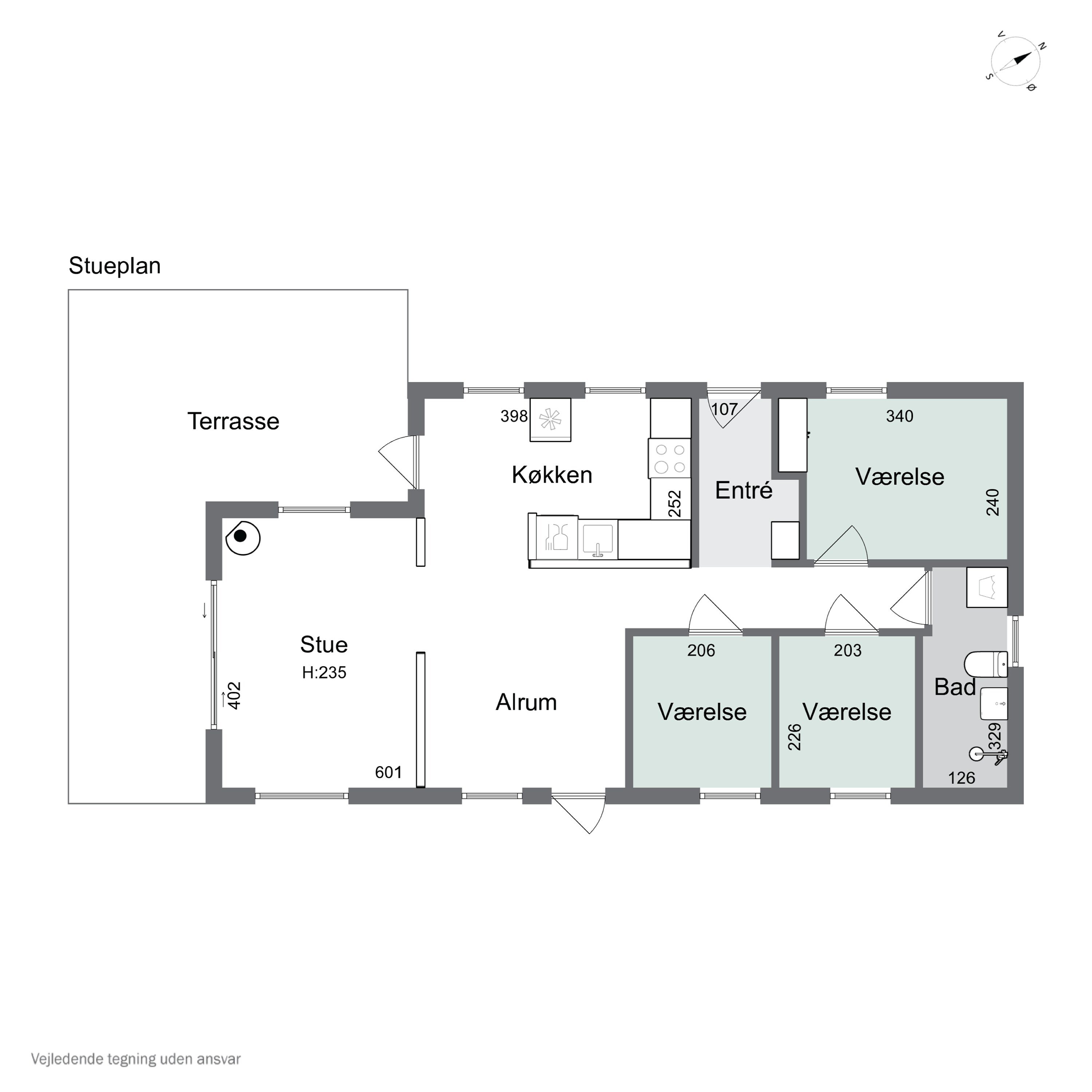 Plantegninger billede af Vigen 2, Snogebæk, 3730 Nexø