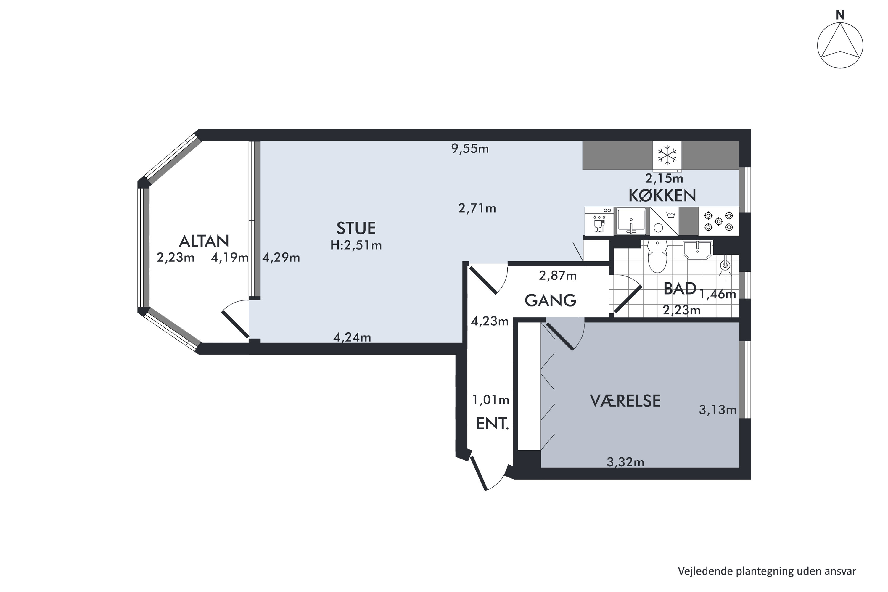 Plantegninger billede af Snerlevej 60, 1. th., 3000 Helsingør