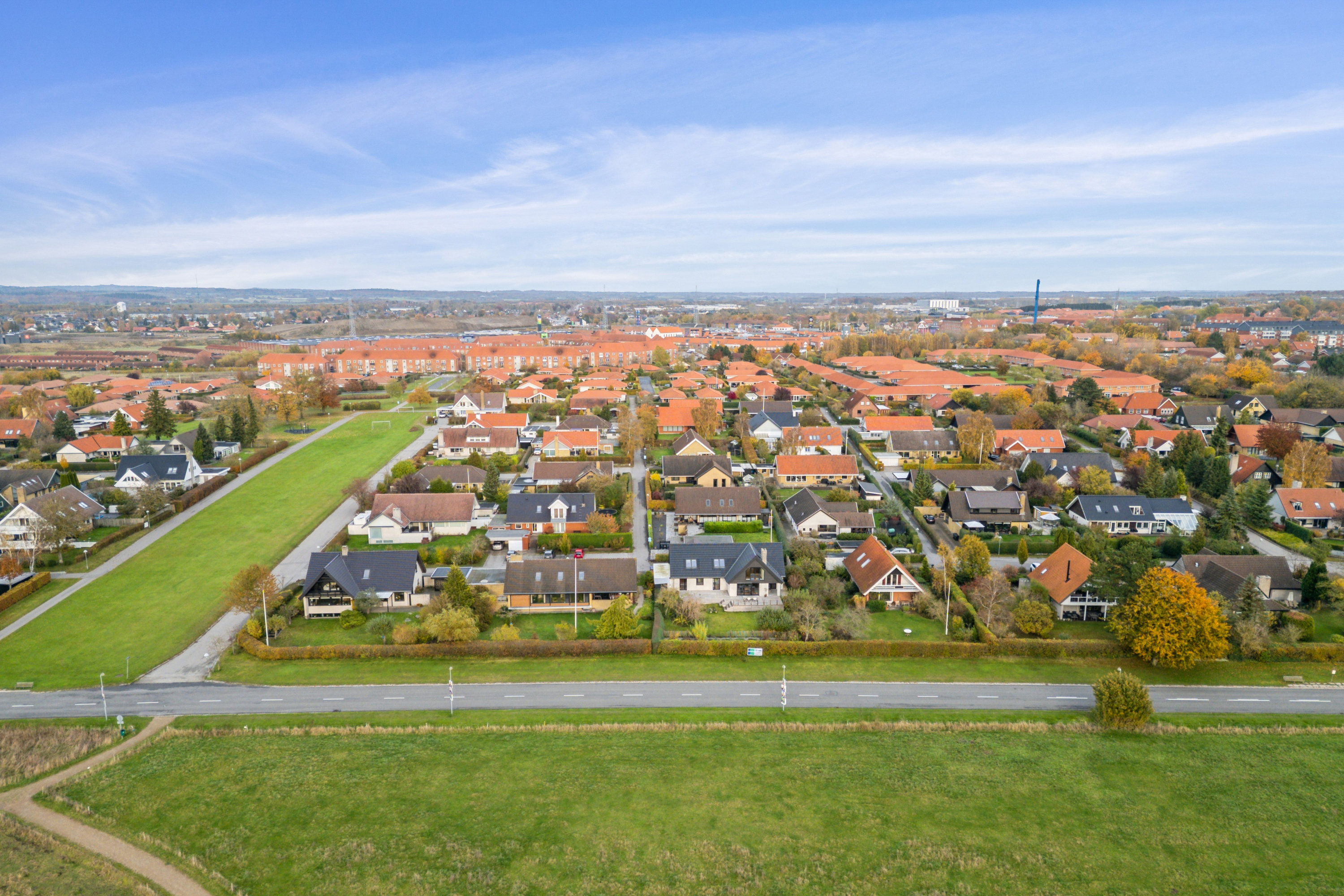 Fremhævet luftfoto billede i fuldskærmstilstand. Billede af Bregnebjergvej 6, 4100 Ringsted