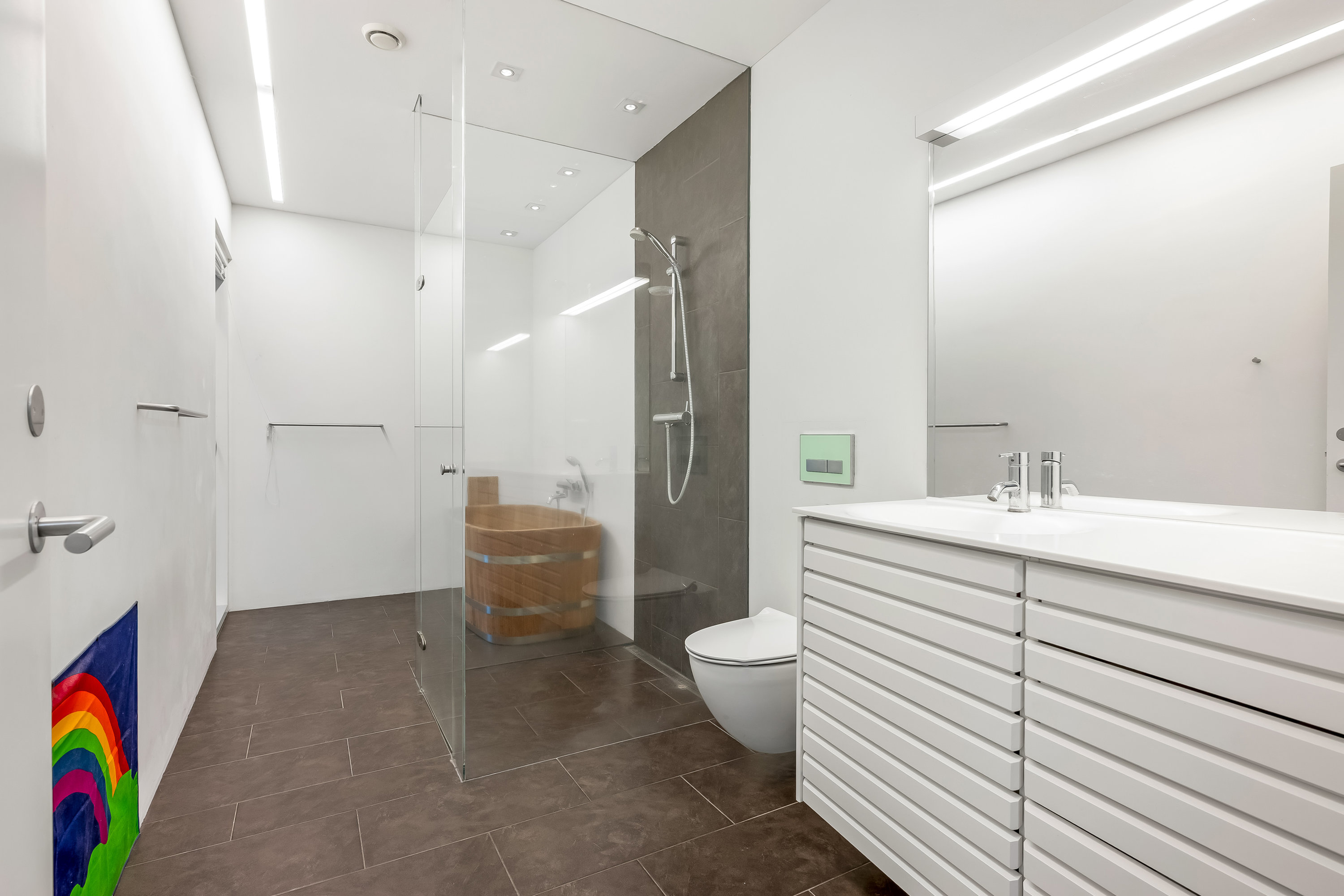 Fremhævet badeværelse billede i fuldskærmstilstand. Billede af Børringvej 18, Fabjerg, 7620 Lemvig