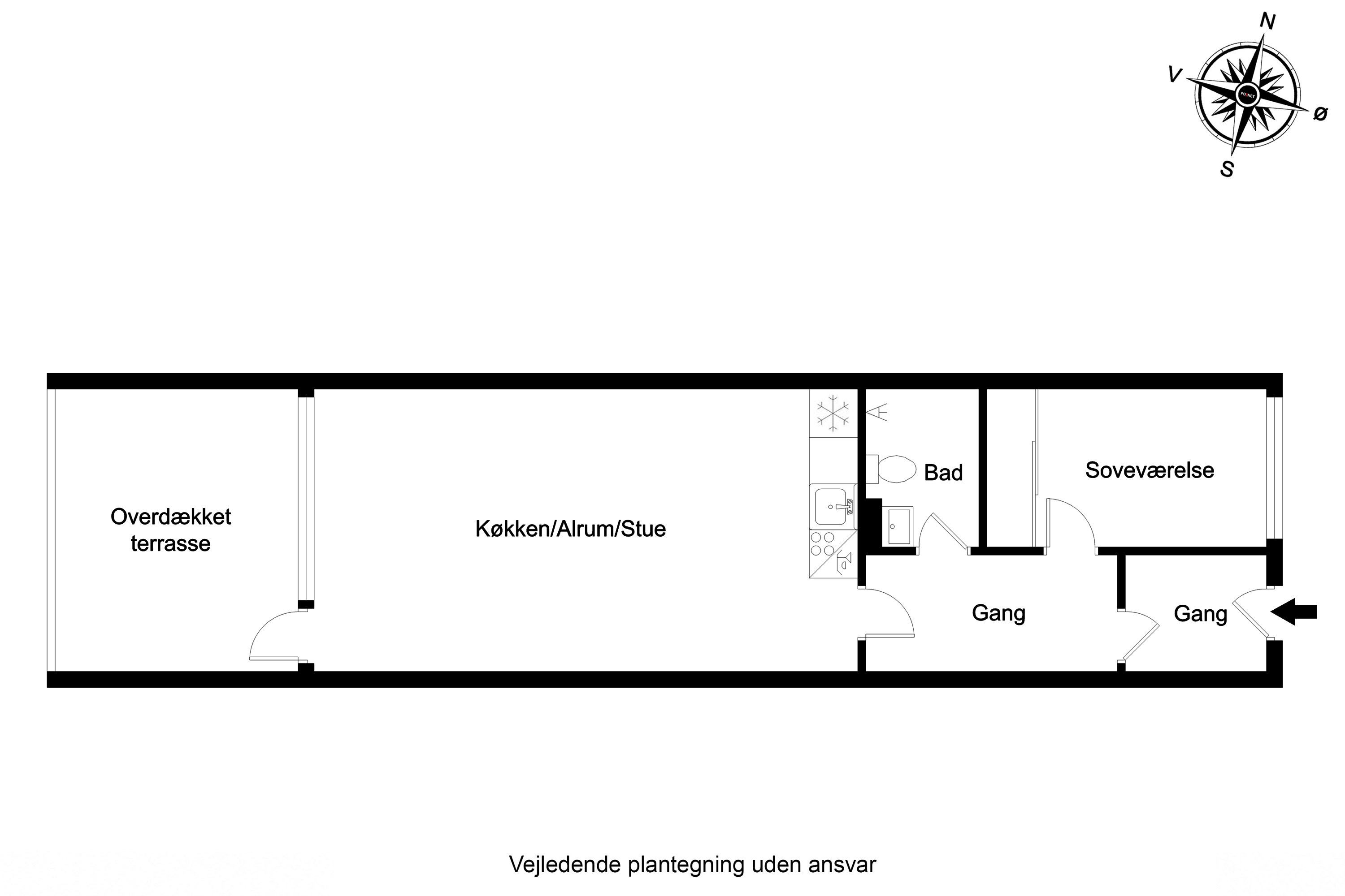 Plantegninger billede af Strandvejen 61A, 2. 309., Fanø Bad, 6720 Fanø