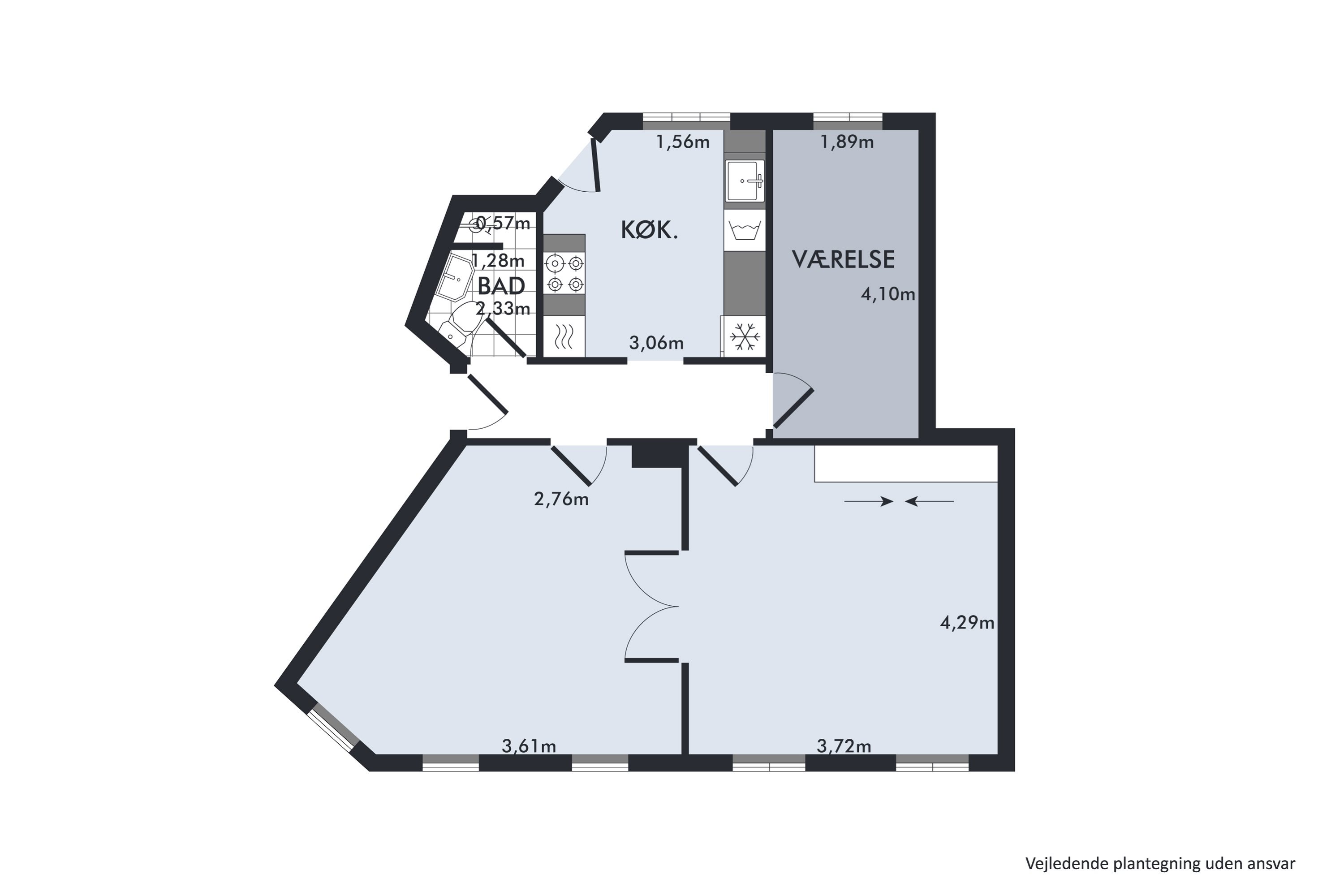 Plantegninger billede af Vester Altanvej 28, st.. th., 8900 Randers C
