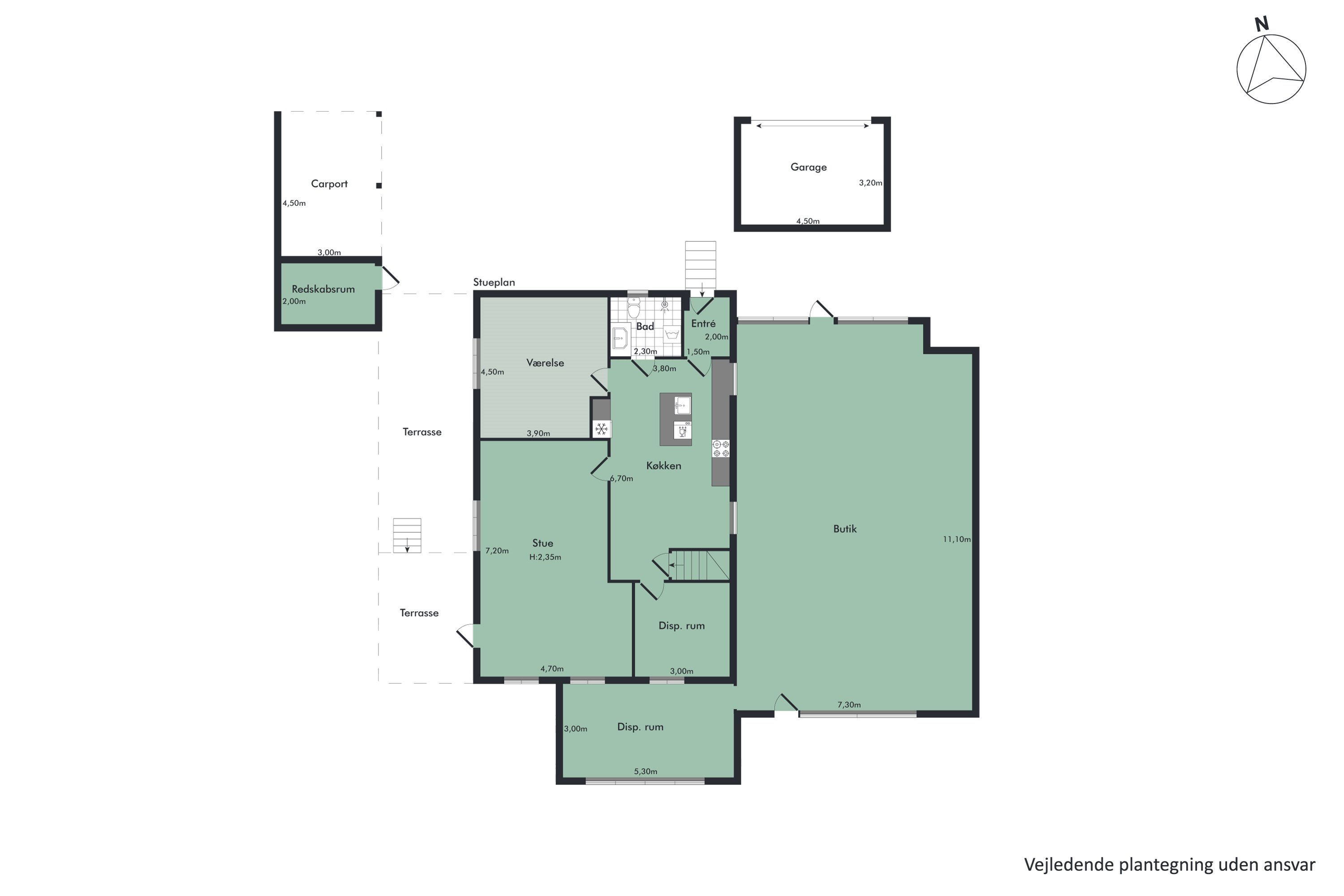 Plantegninger billede af Lille Østergade 2, 9370 Hals