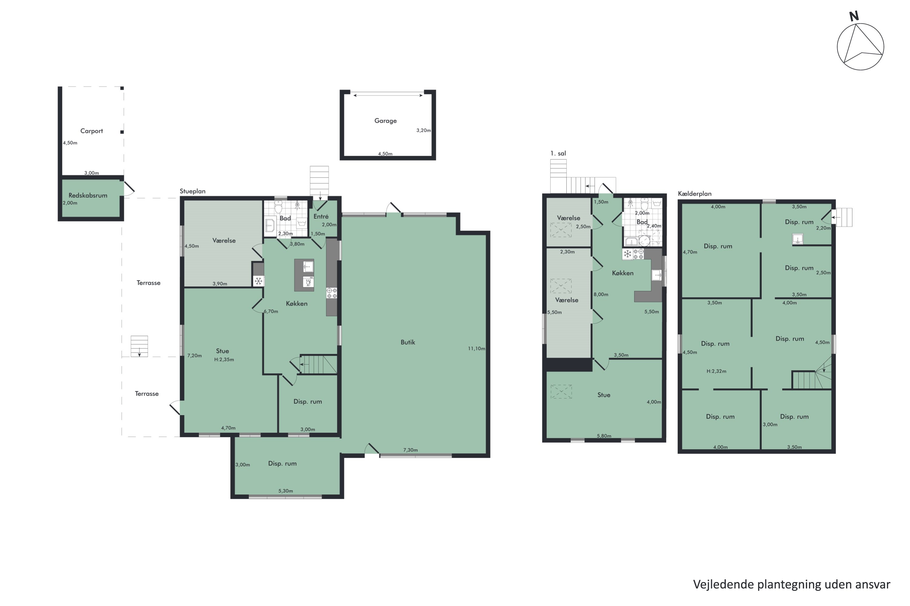 Plantegninger billede af Lille Østergade 2, 9370 Hals