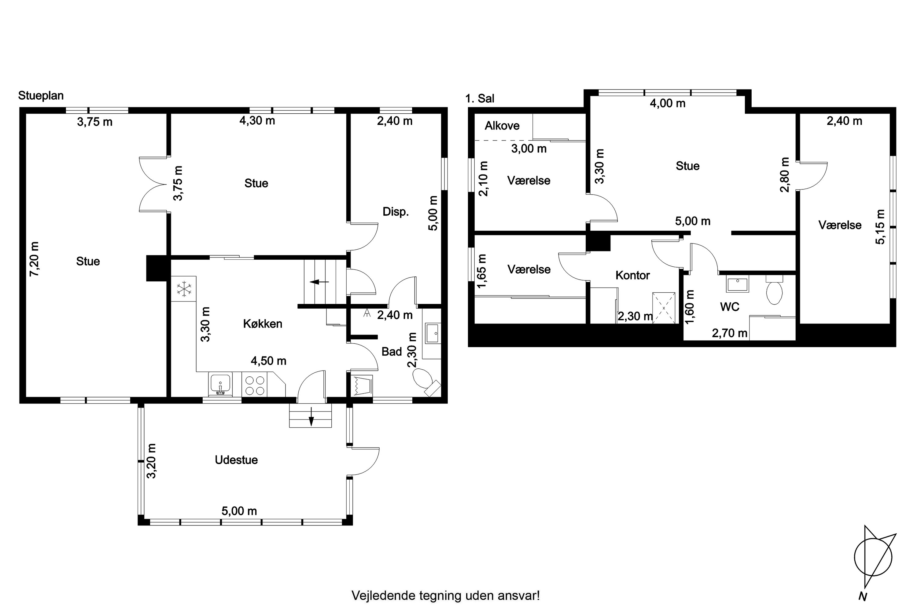 Plantegninger billede af Åhavevej 26, Voerså, 9300 Sæby