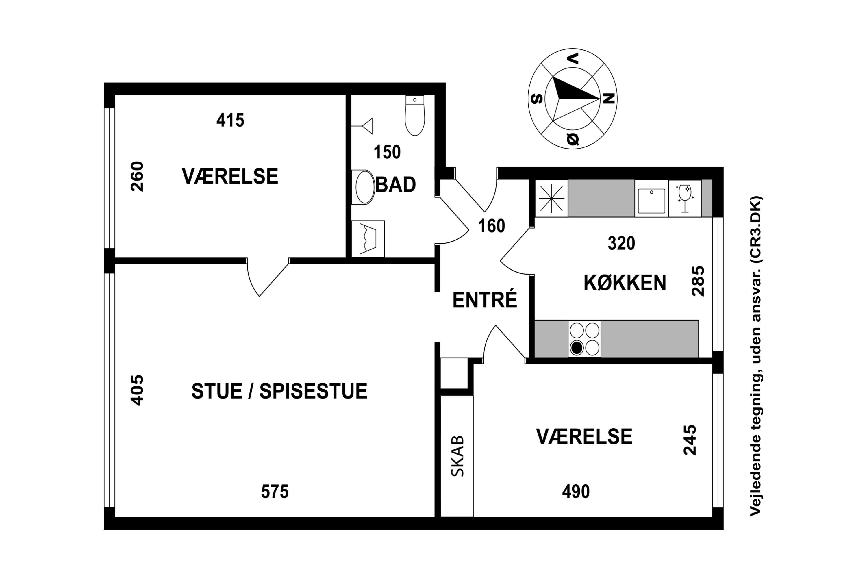 Plantegninger billede af Parken 7, 1. tv., 3480 Fredensborg