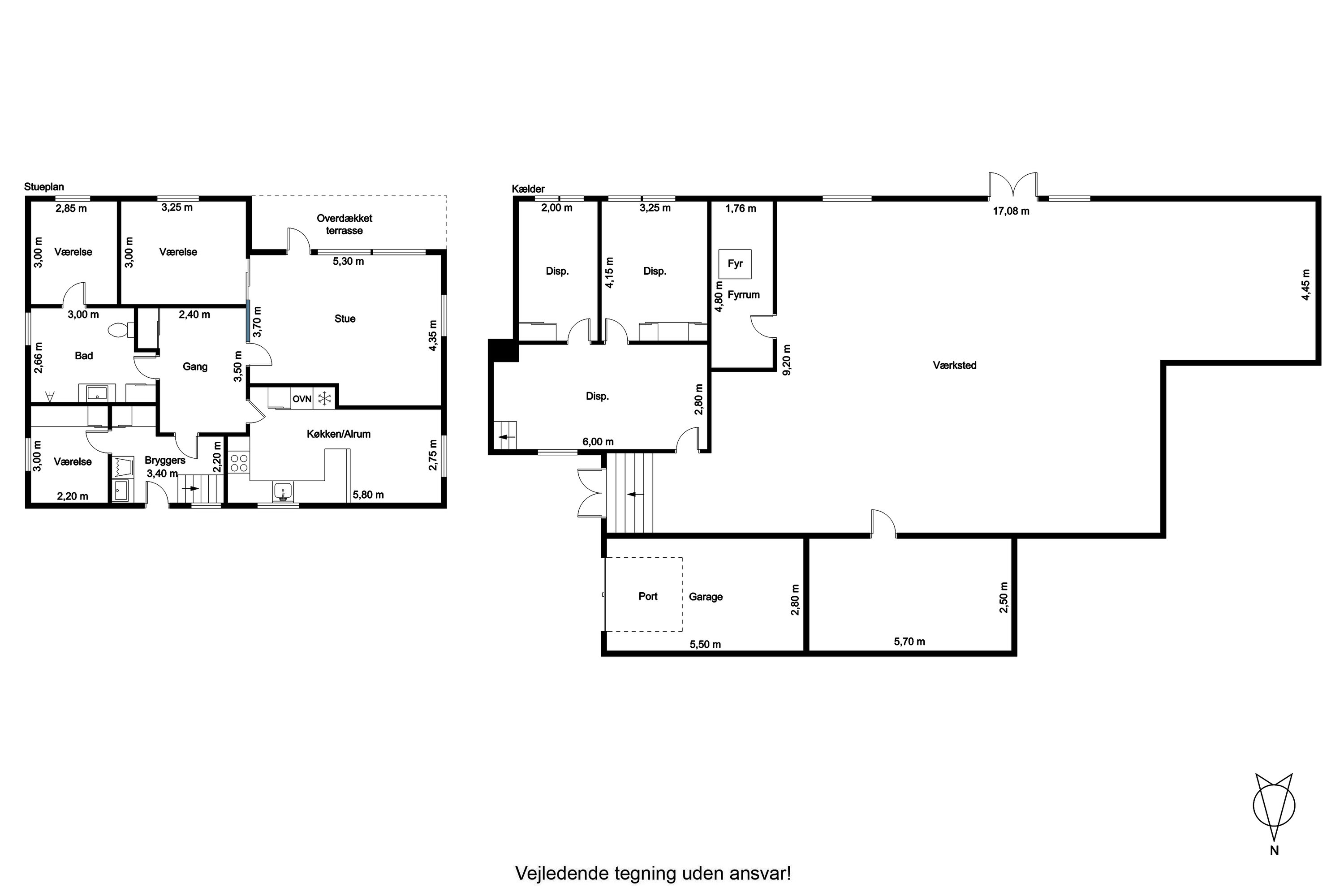 Plantegninger billede af Understedvej 82, Understed, 9300 Sæby