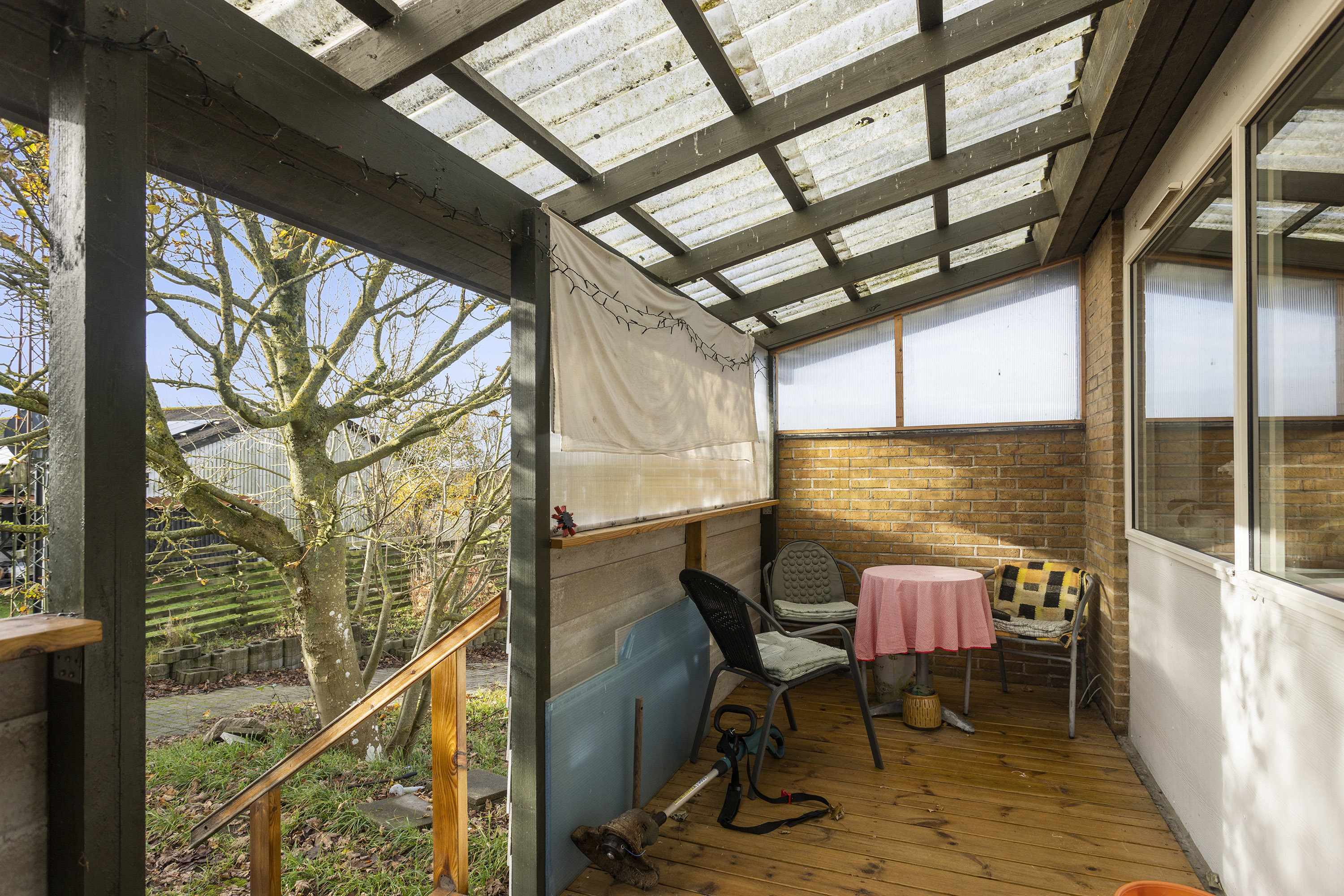 Fremhævet overdækket terrasse billede i fuldskærmstilstand. Billede af Understedvej 82, Understed, 9300 Sæby