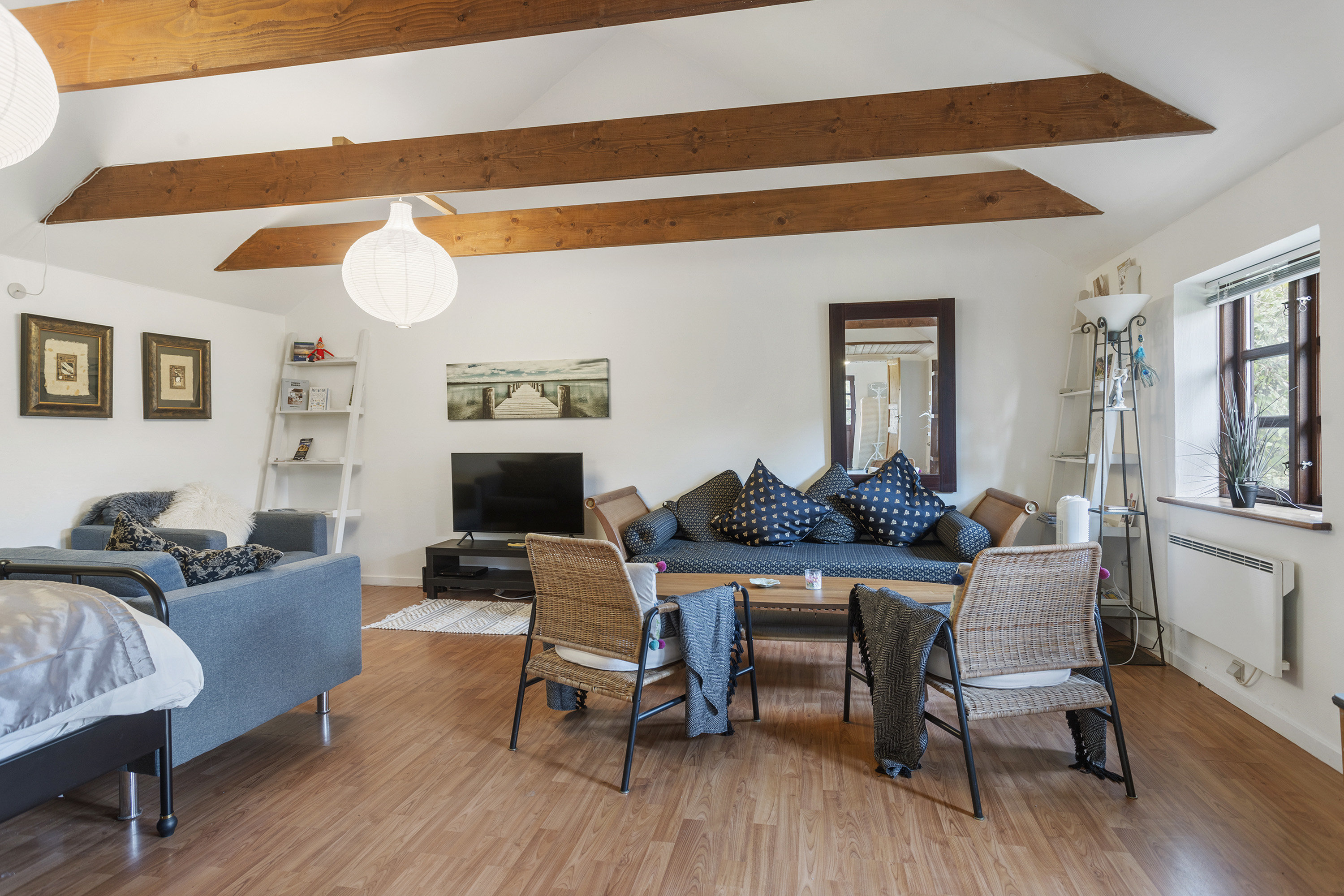 Fremhævet anneks - stue billede i fuldskærmstilstand. Billede af Lyngsaafælledvej 11, Lyngså, 9300 Sæby