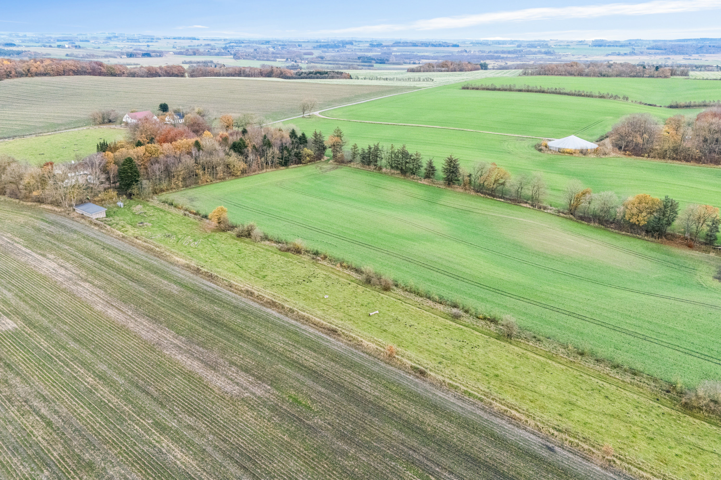 Fremhævet luftfoto billede i fuldskærmstilstand. Billede af Torndalsvej 13, Åstrup, 9240 Nibe