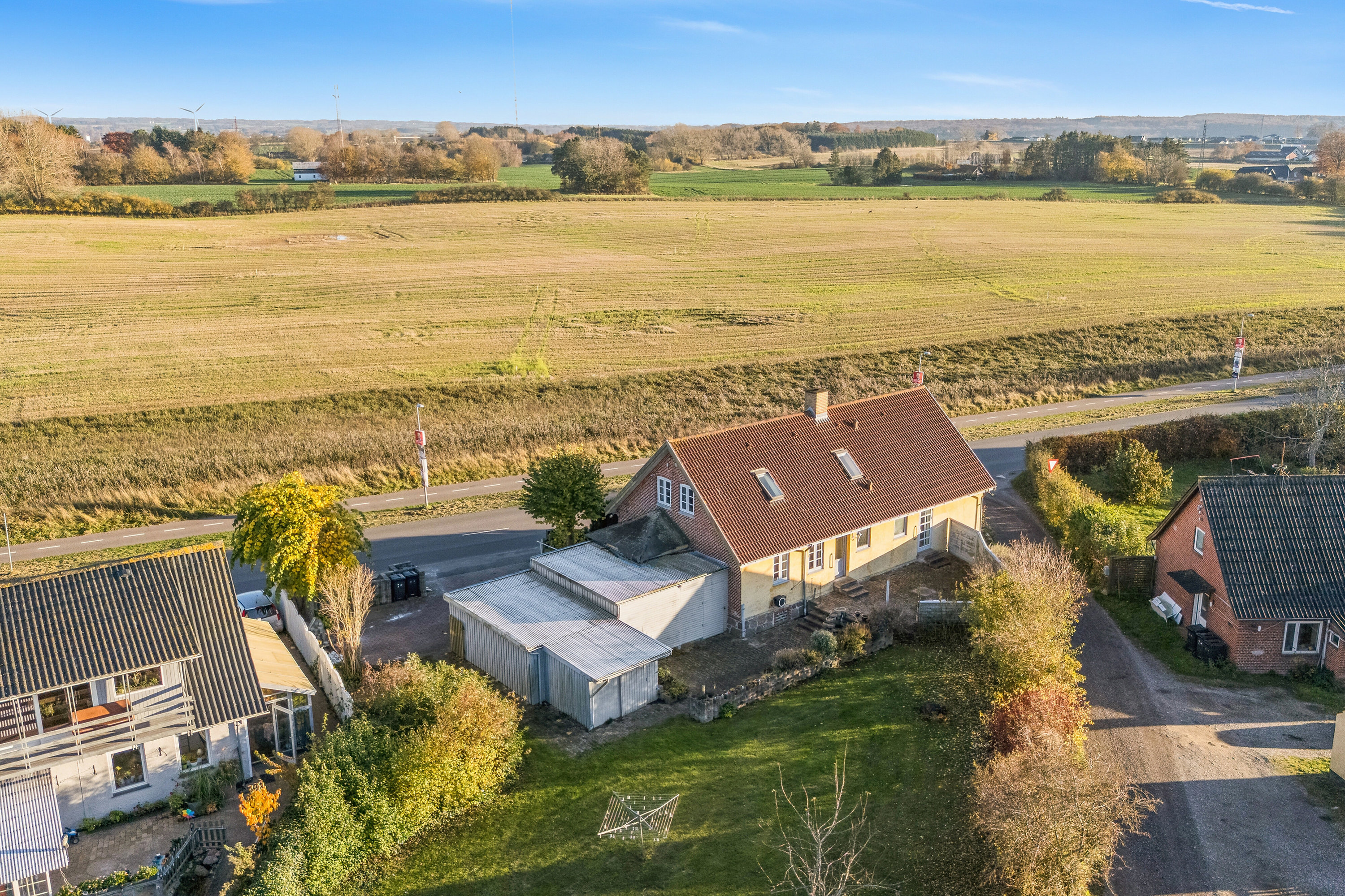 Fremhævet luftfoto billede i fuldskærmstilstand. Billede af Næstvedvej 48, Fensmark, 4684 Holmegaard