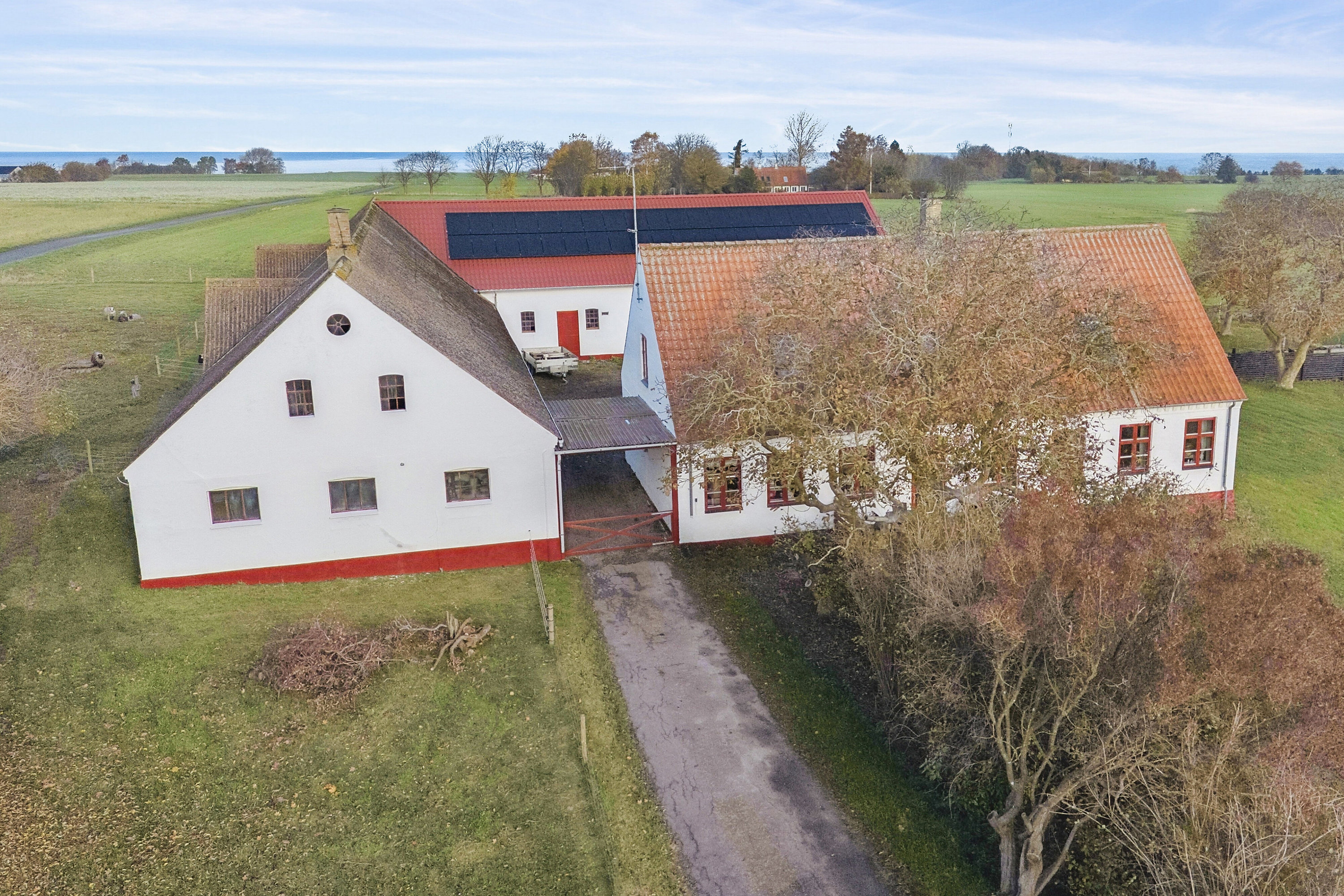 Fremhævet luftfoto billede i fuldskærmstilstand. Billede af Østermarievej 14, Ibsker, 3740 Svaneke