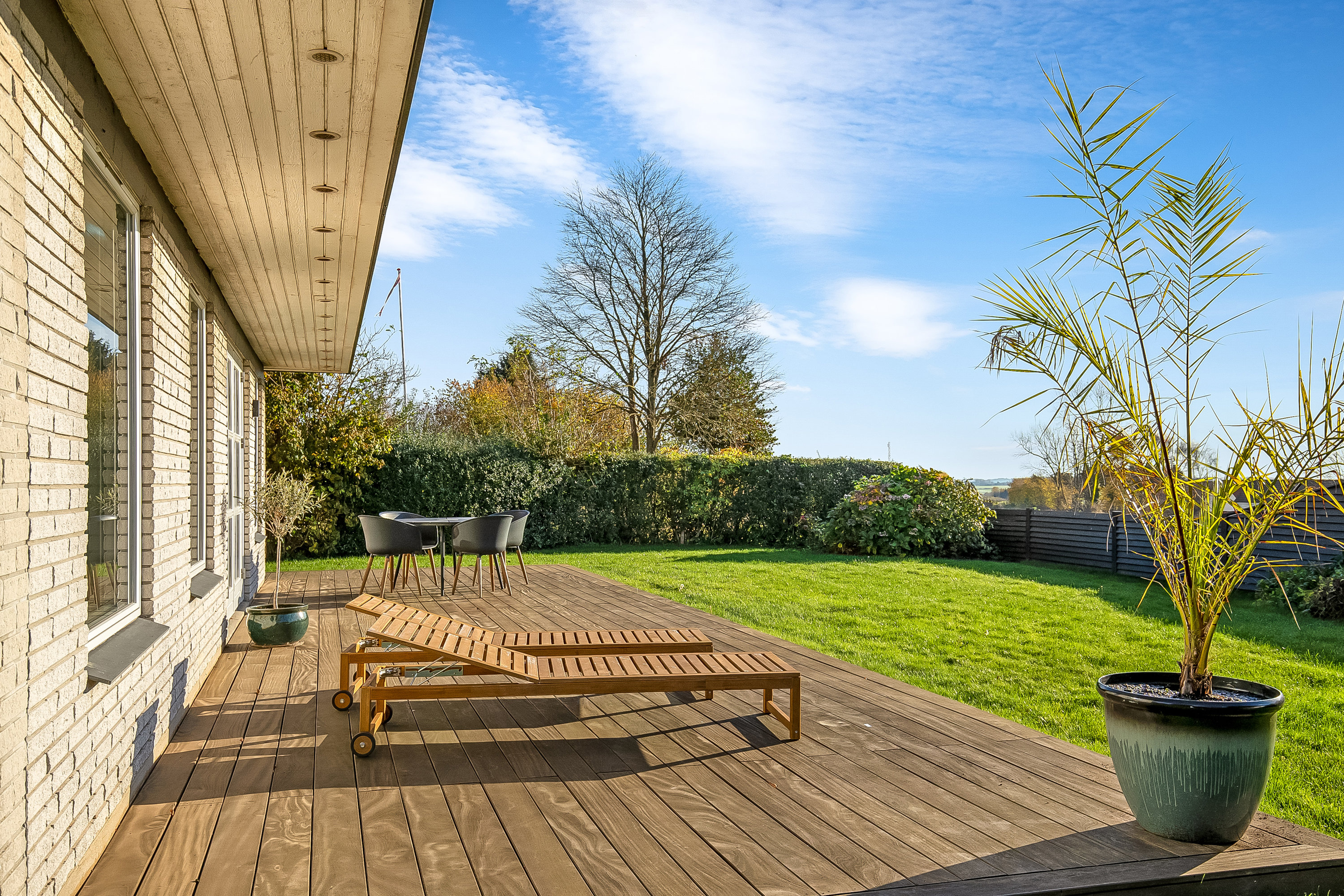 Fremhævet terrasse billede i fuldskærmstilstand. Billede af Østervang 4, Assendrup, 7120 Vejle Øst