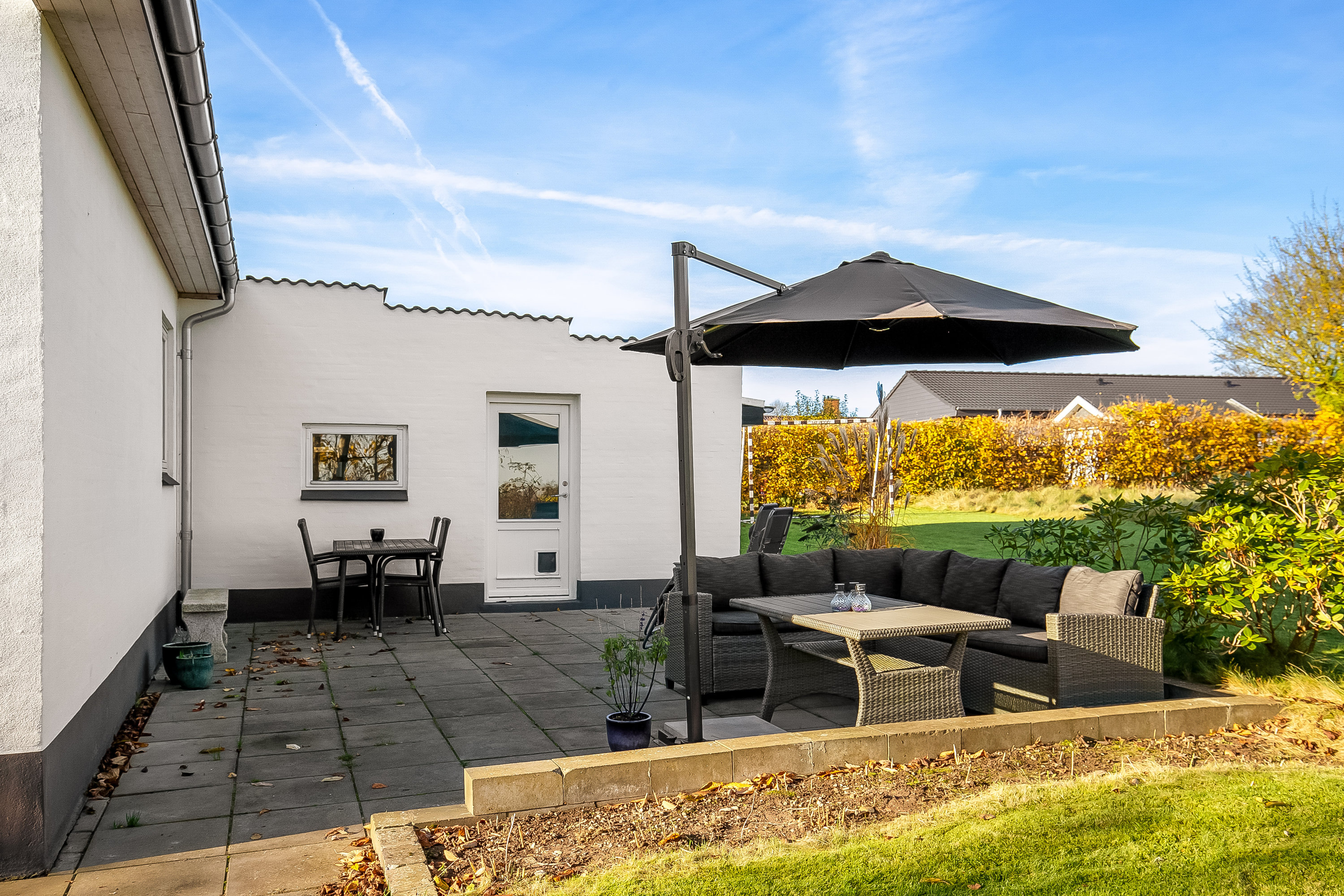 Fremhævet terrasse billede i fuldskærmstilstand. Billede af Solskovvej 19, Hornstrup Mølleby, 7100 Vejle