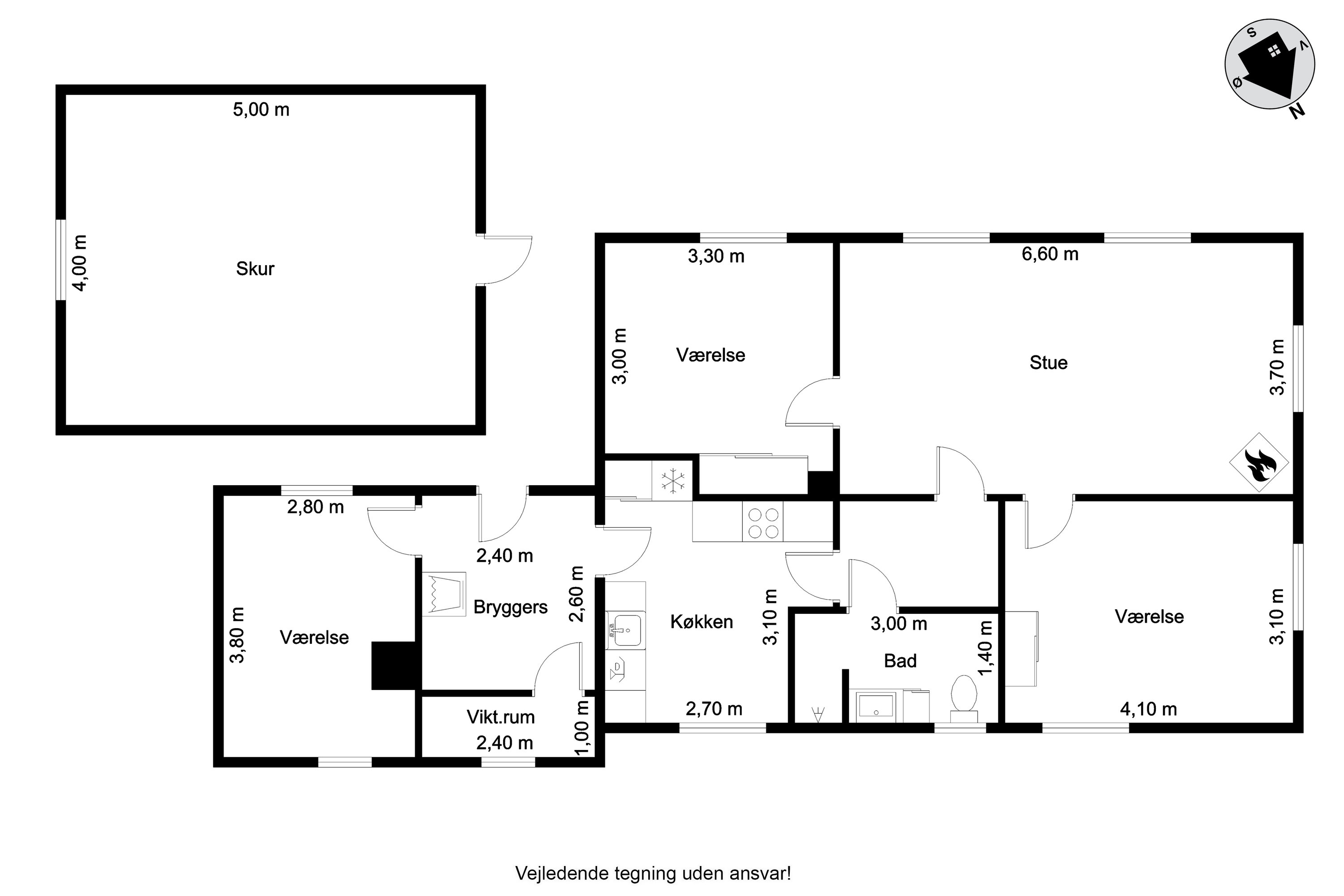 Plantegninger billede af Kromosevej 3, Kromose, 6792 Rømø