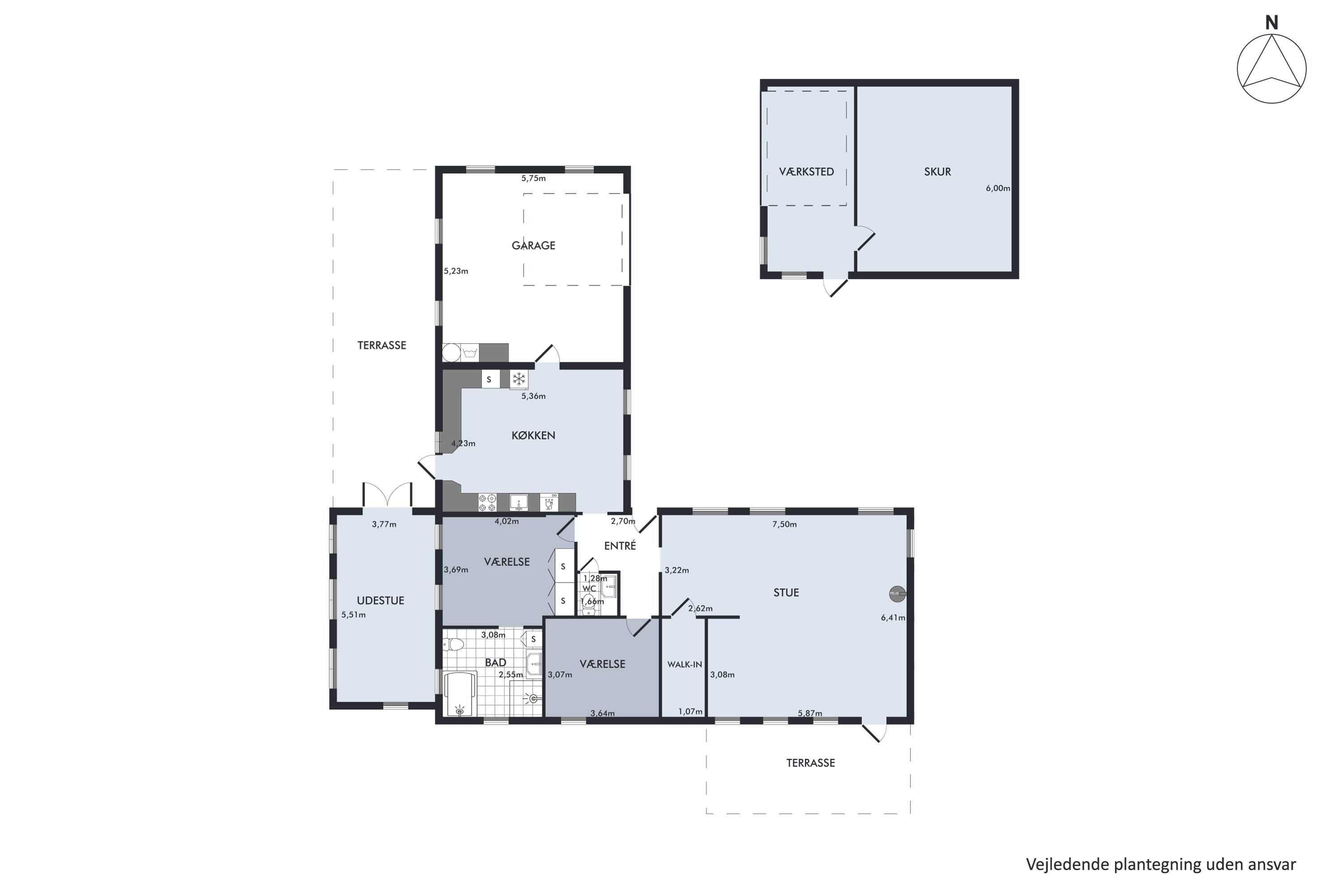 Plantegninger billede af Mariagervej 447, Hvidsten, 8981 Spentrup
