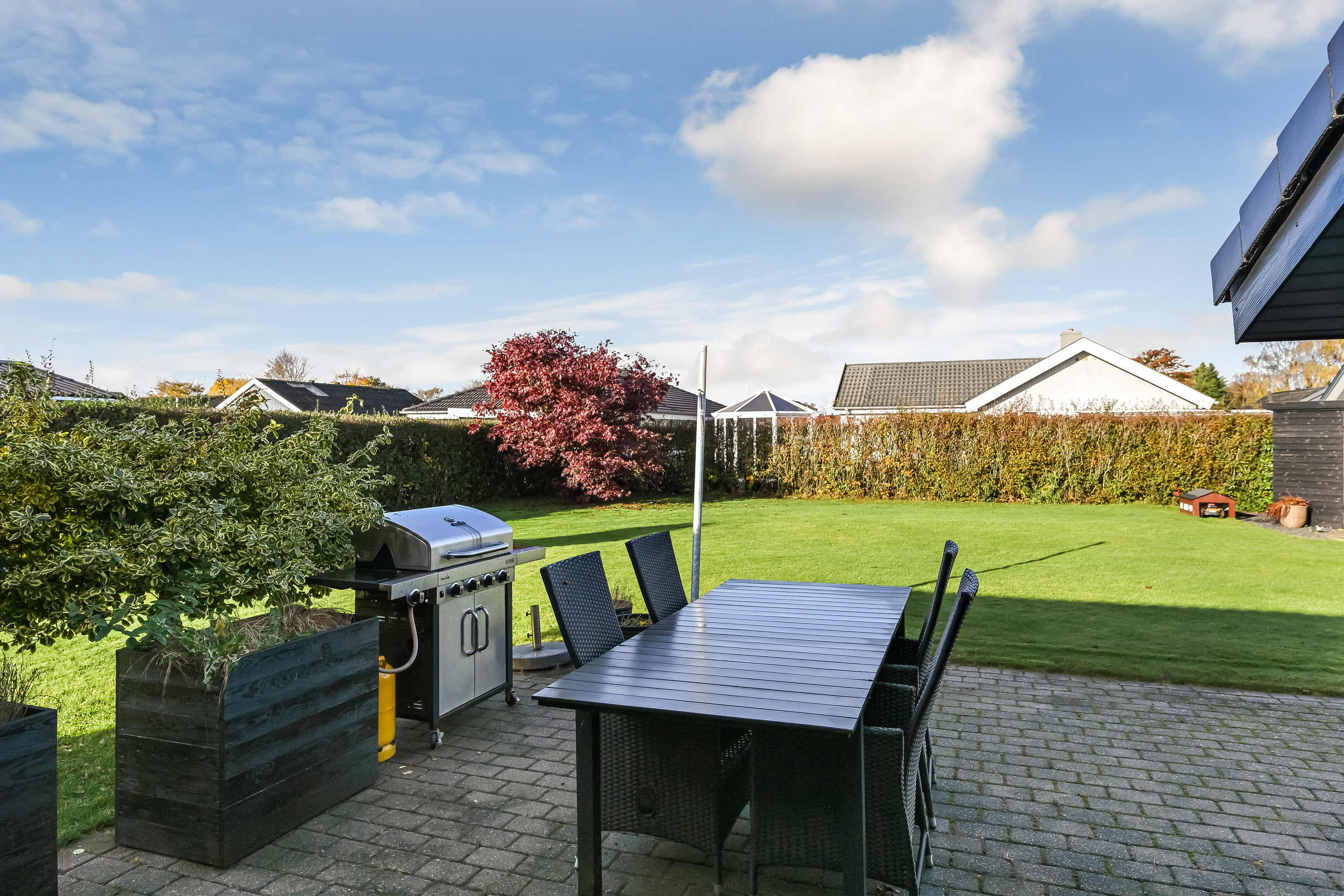 Fremhævet terrasse billede i fuldskærmstilstand. Billede af Bygvænget 33, 7200 Grindsted