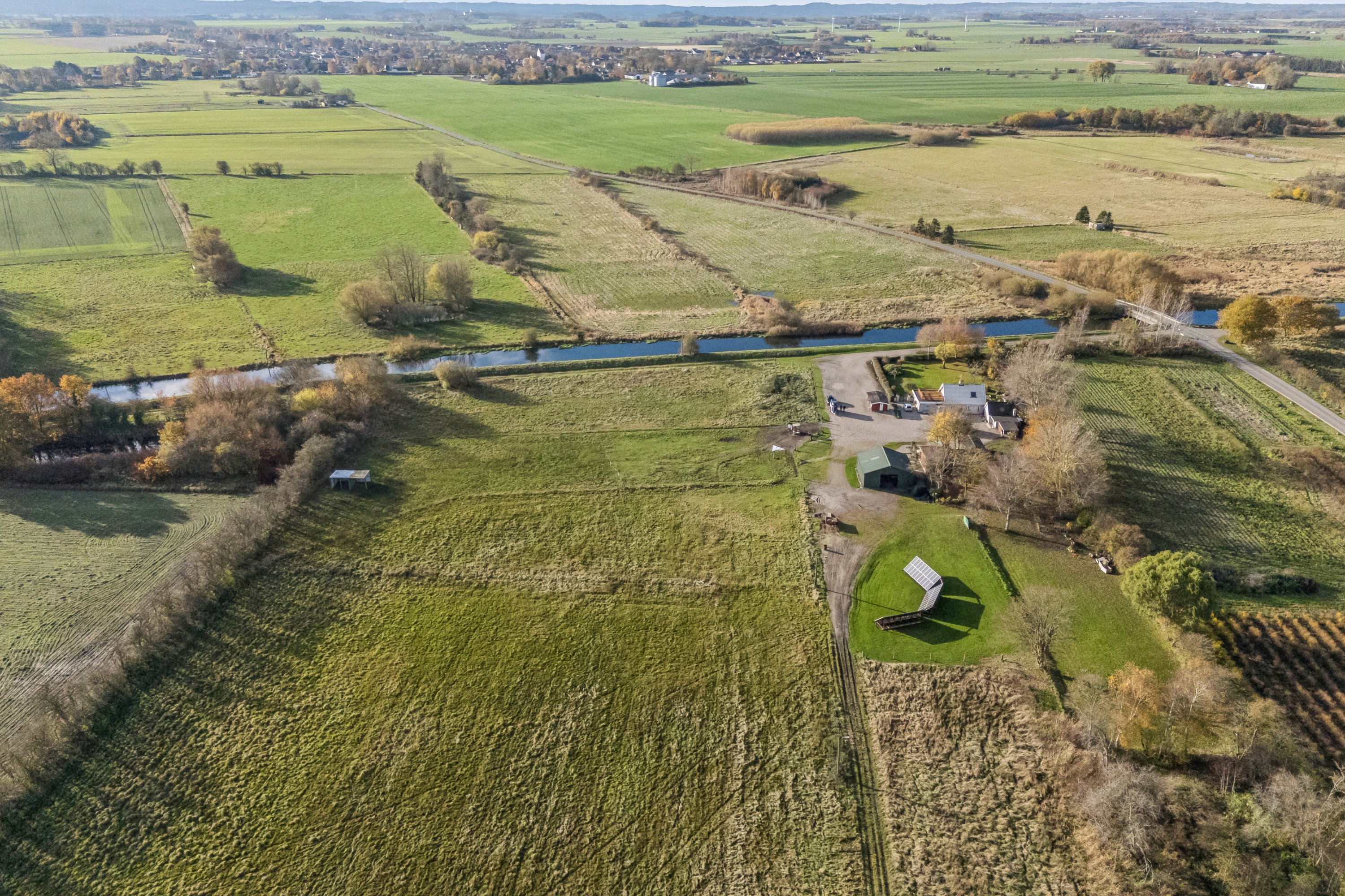Fremhævet luftfoto billede i fuldskærmstilstand. Billede af Strandvejen 8, Lammefjorden, 4532 Gislinge