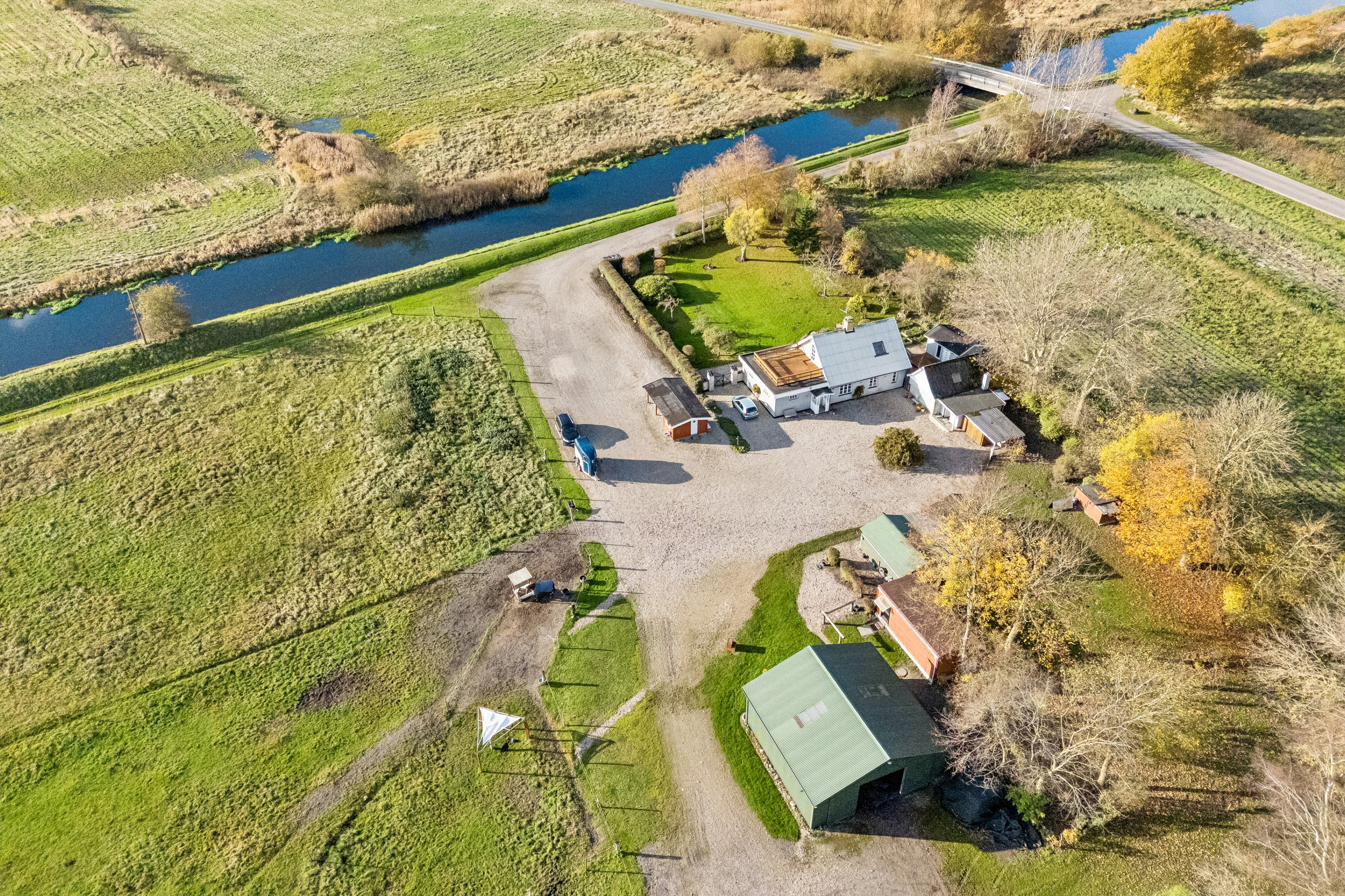 Fremhævet luftfoto billede i fuldskærmstilstand. Billede af Strandvejen 8, Lammefjorden, 4532 Gislinge