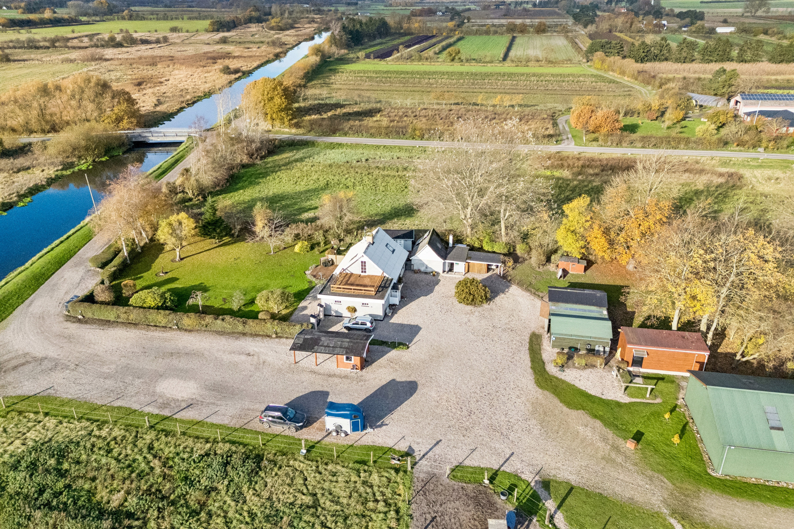 Fremhævet luftfoto billede i fuldskærmstilstand. Billede af Strandvejen 8, Lammefjorden, 4532 Gislinge