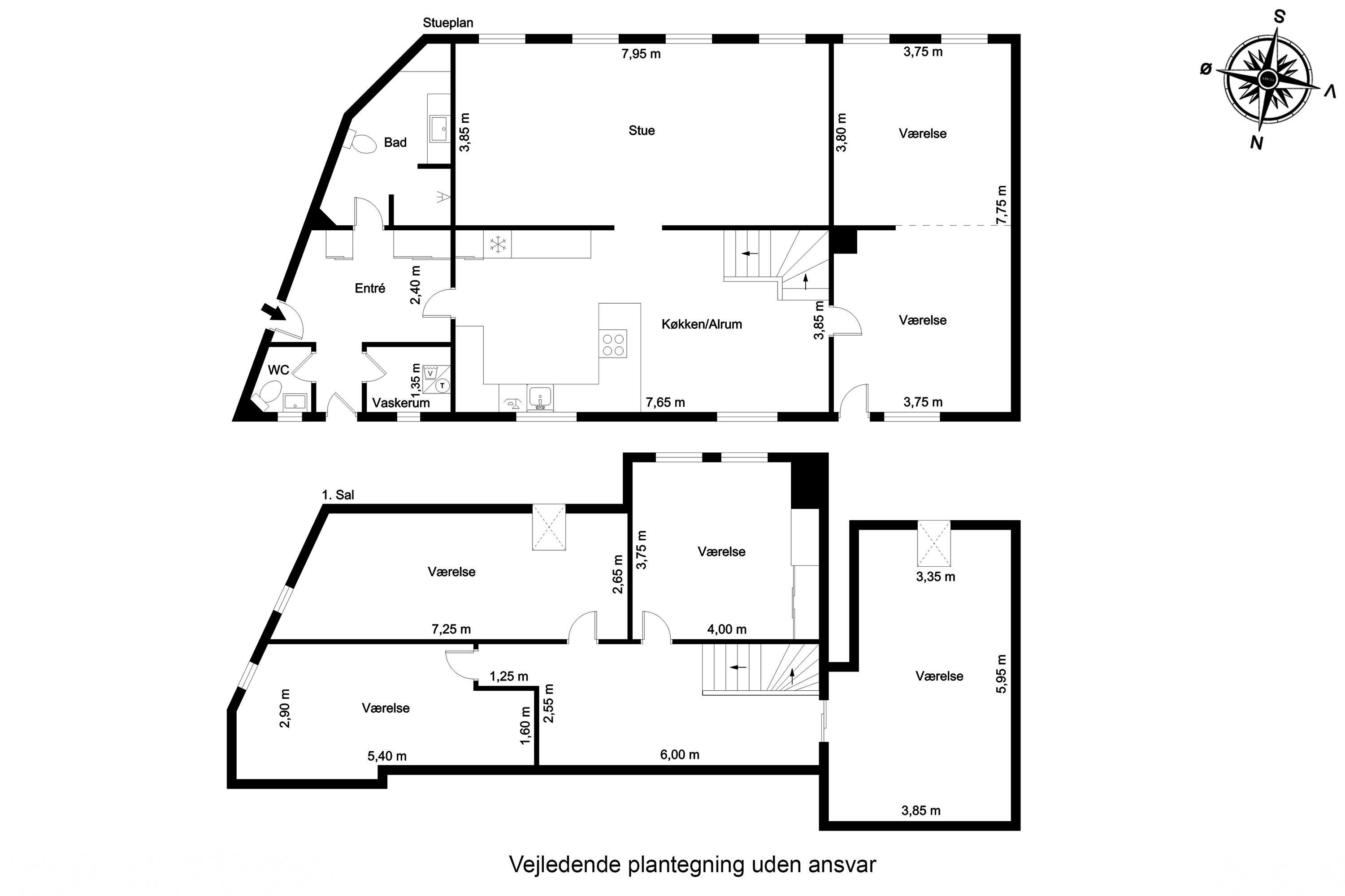Plantegninger billede af Vestergade 2, 6840 Oksbøl