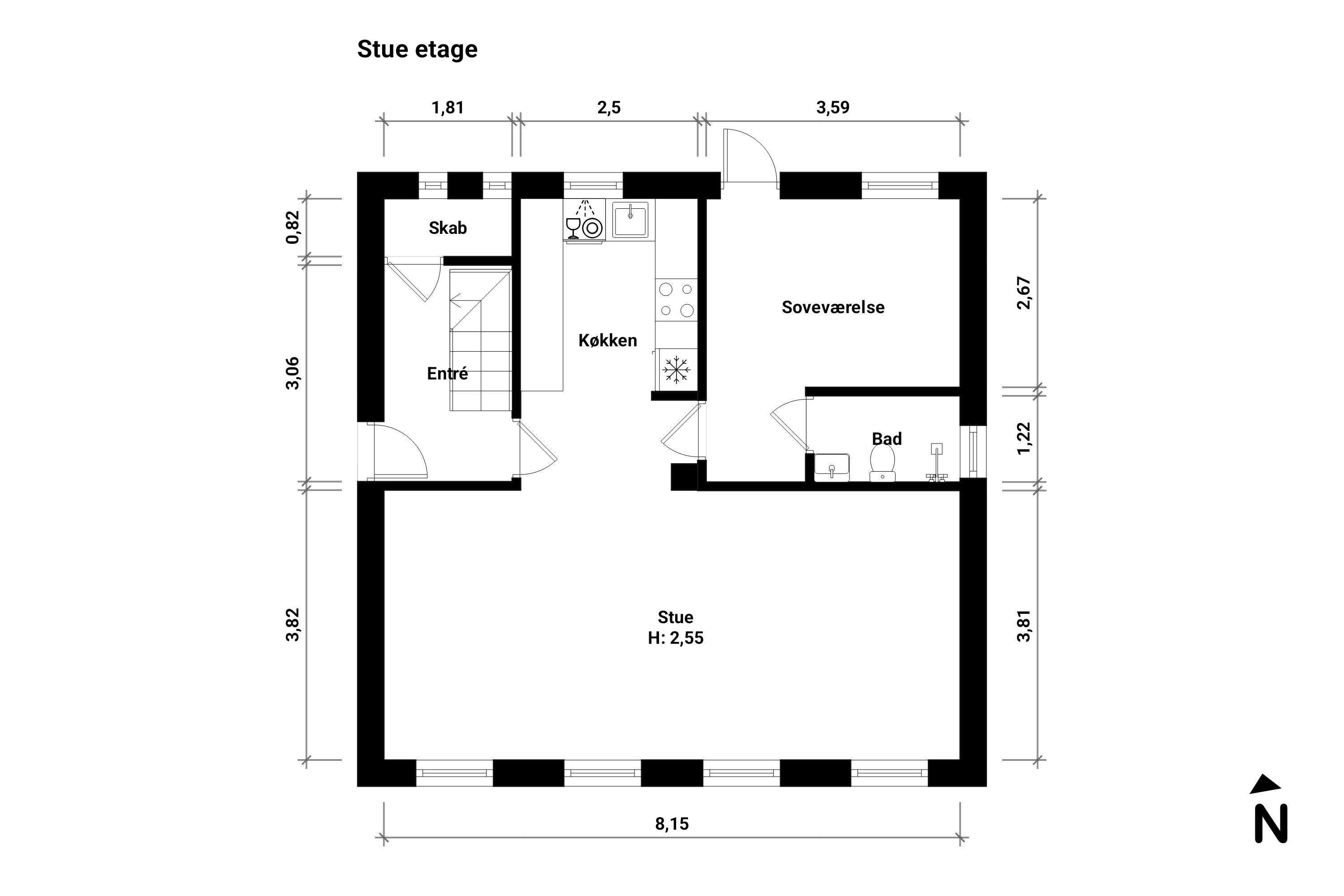 Plantegninger billede af Østerbrogade 109, 4800 Nykøbing F