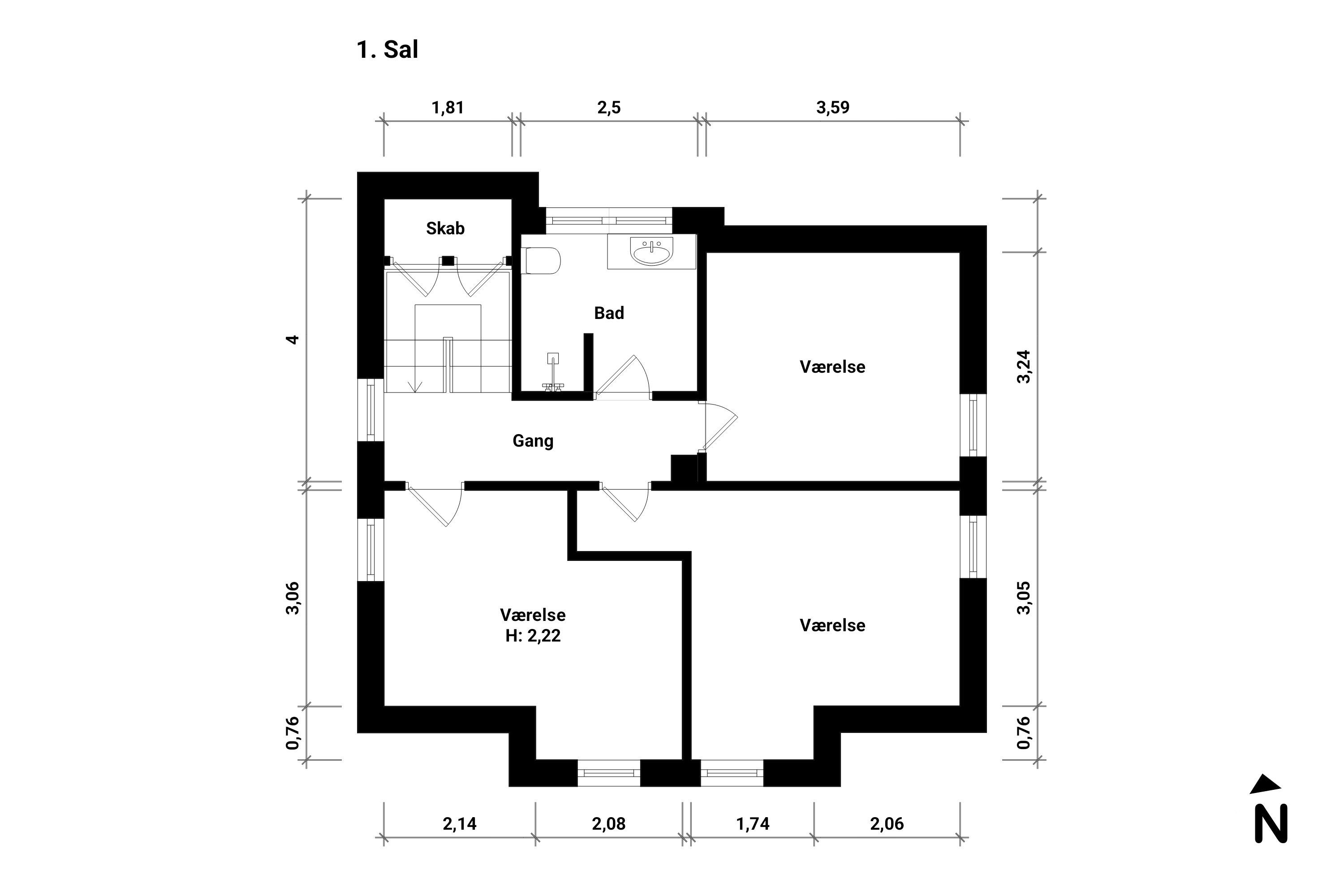 Plantegninger billede af Østerbrogade 109, 4800 Nykøbing F